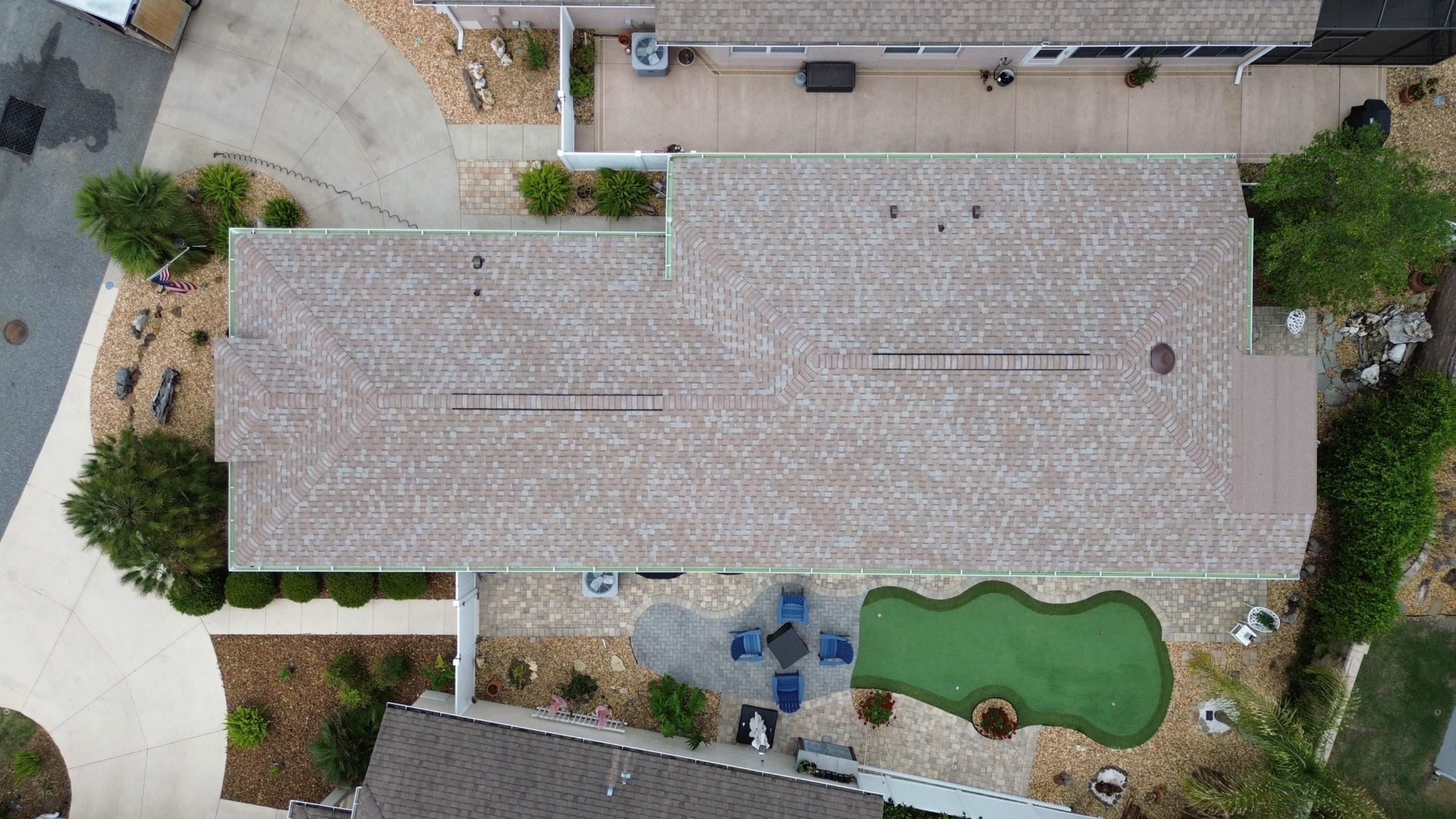 Shingle reroof in The Villages FL by Gold Key Roofing