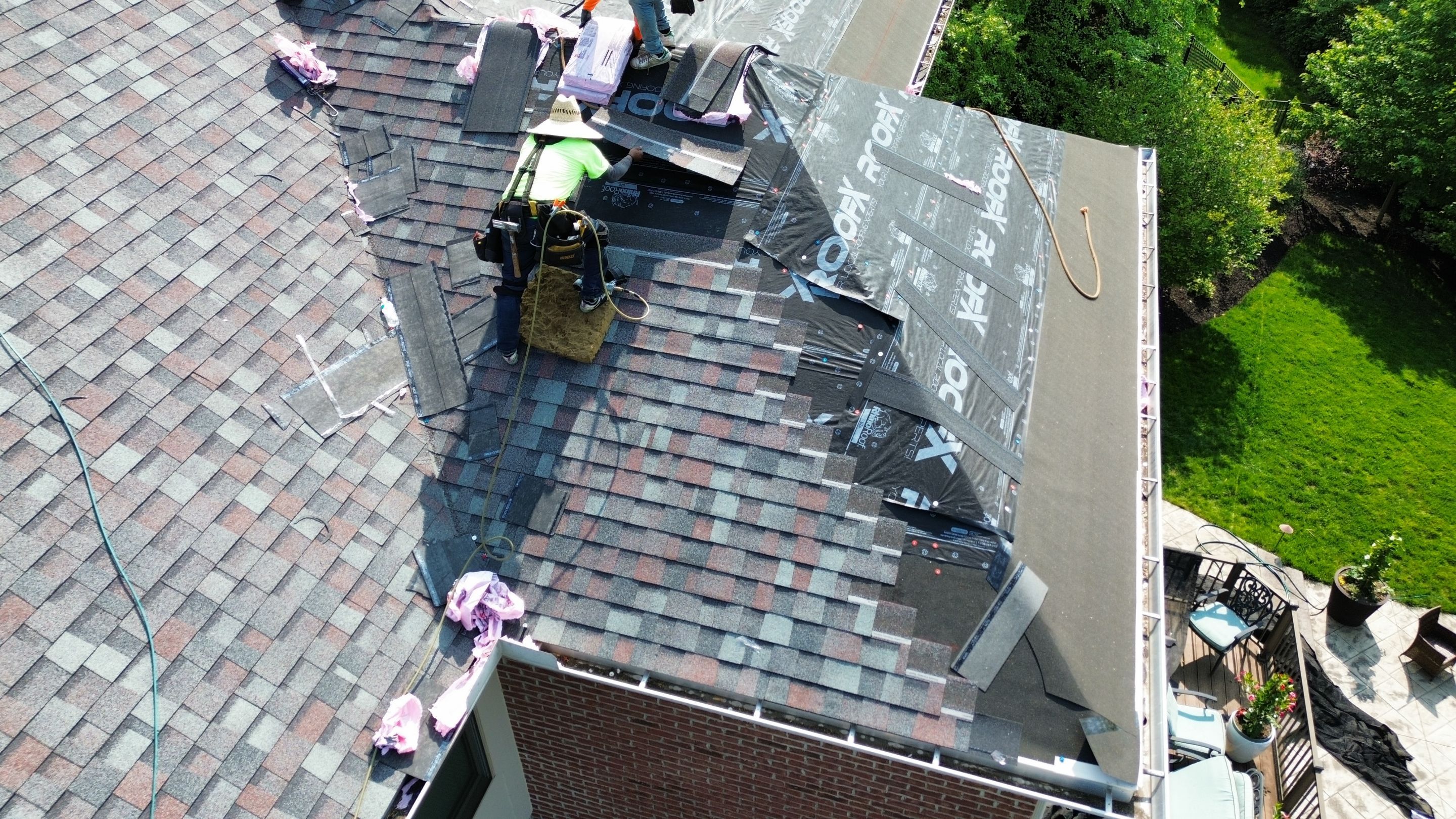 Residential Roofing Installation using Duration Series Shingles - Colonial Slate by RoofX 