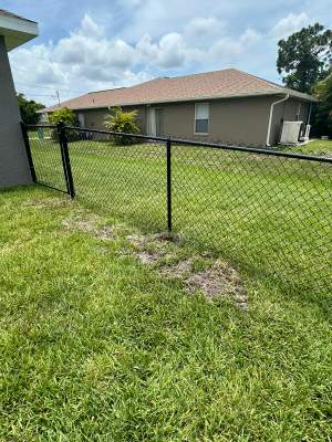 Black Chain Link Fence Installation in Rotonda West