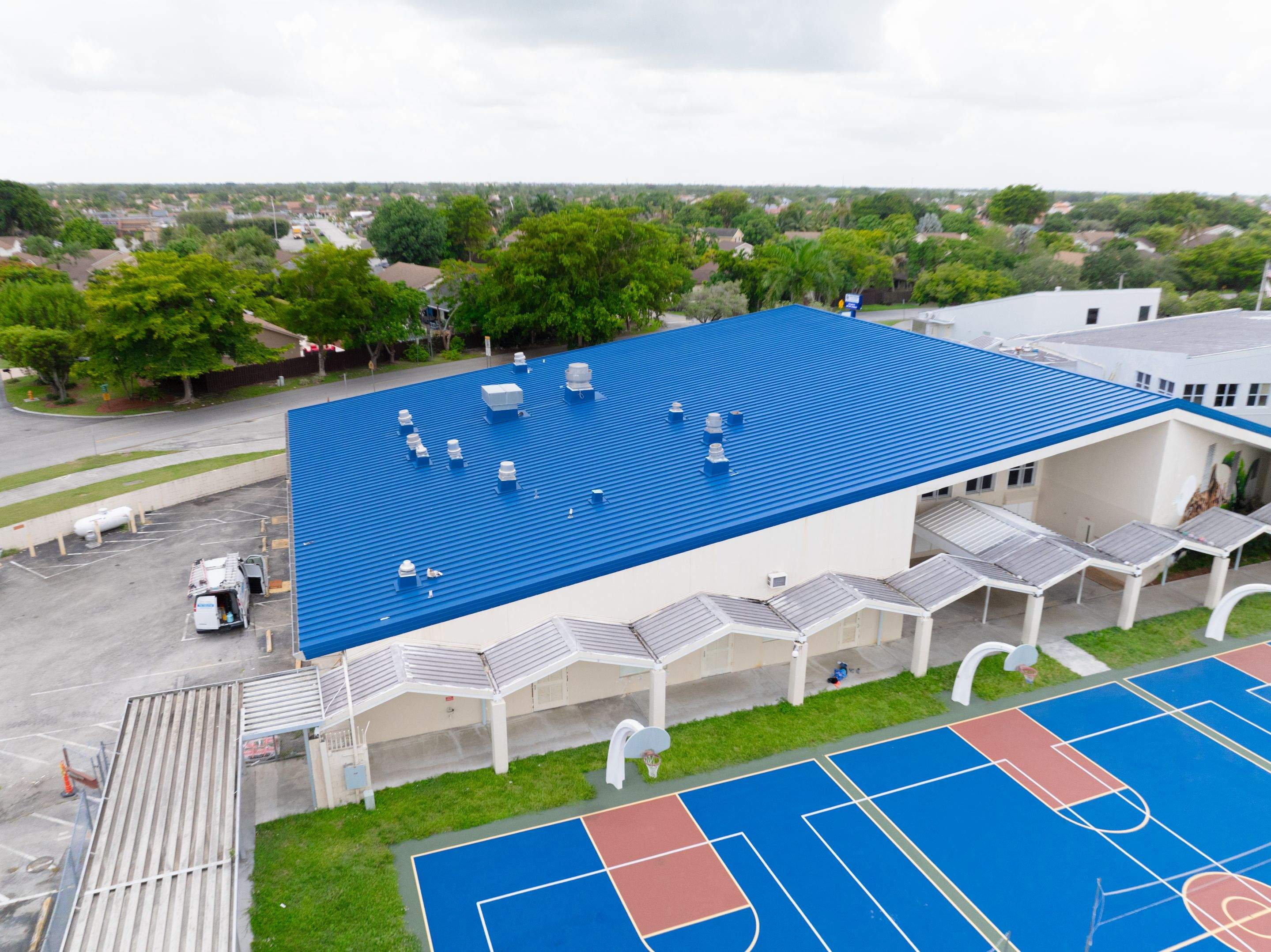 24ga 1.5" Mechanical Seam Slate Blue by Total Roofing System The Metal Roof Experts