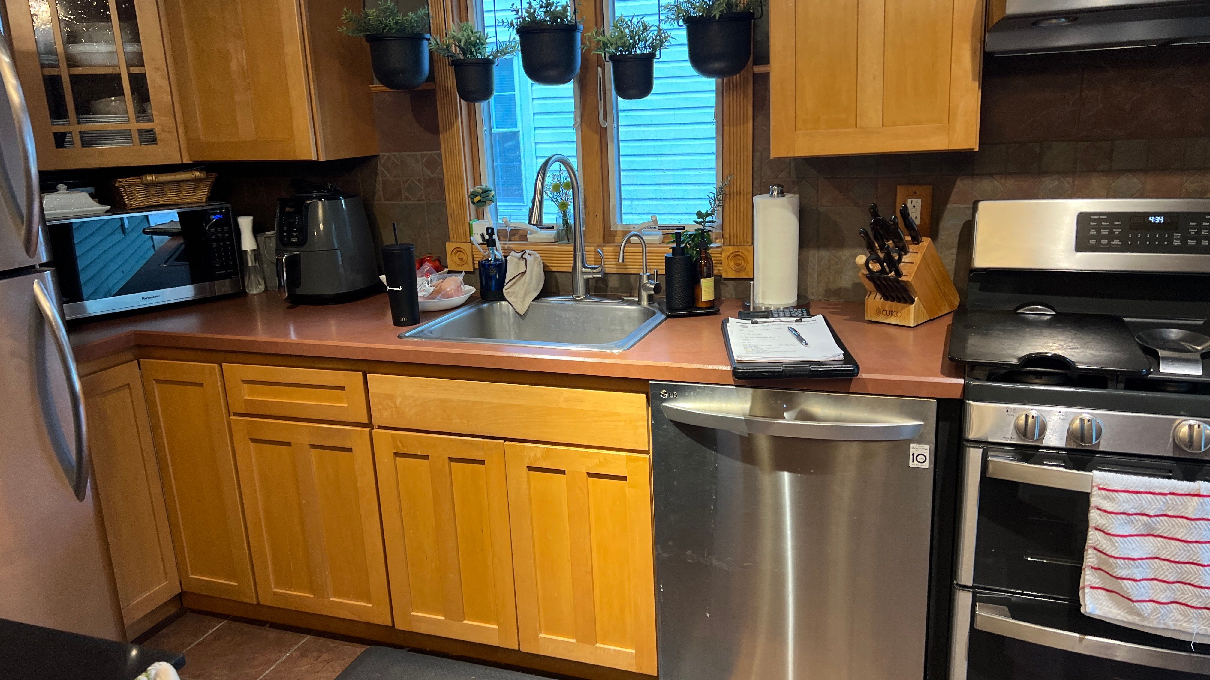 Cabinet Refinishing using Benjamin Moore Command Satin by Spectrum Painting, LLC