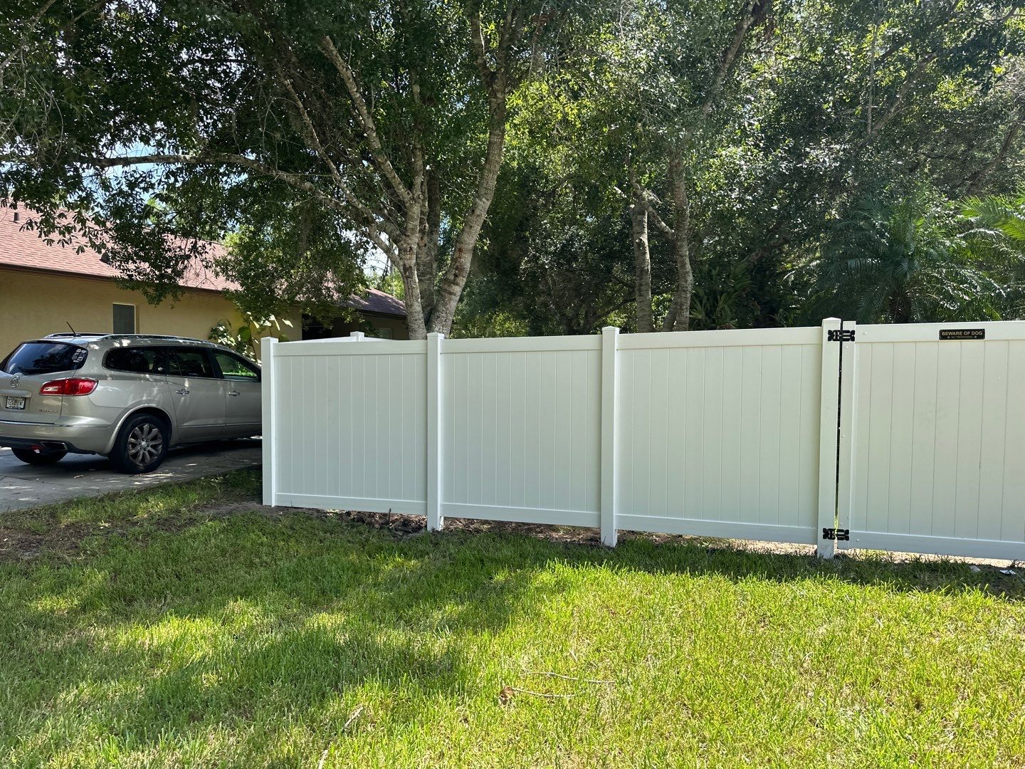 Vinyl Fence Installation using White Vinyl Privacy and Picket Fence by Asap fence and gates, LLC