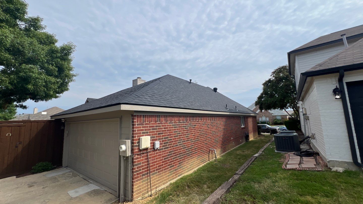 Exterior Makeover Reroof, Gutters and Exterior Paint by Tex-Line Roofing