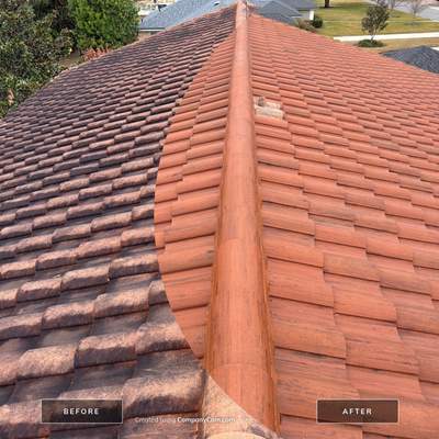 Barrel Tile Roof Cleaning