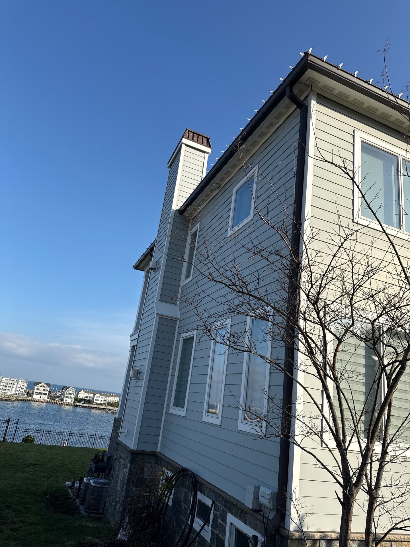 Holiday Lights Installation in Highlands, NJ by Clearview Washing