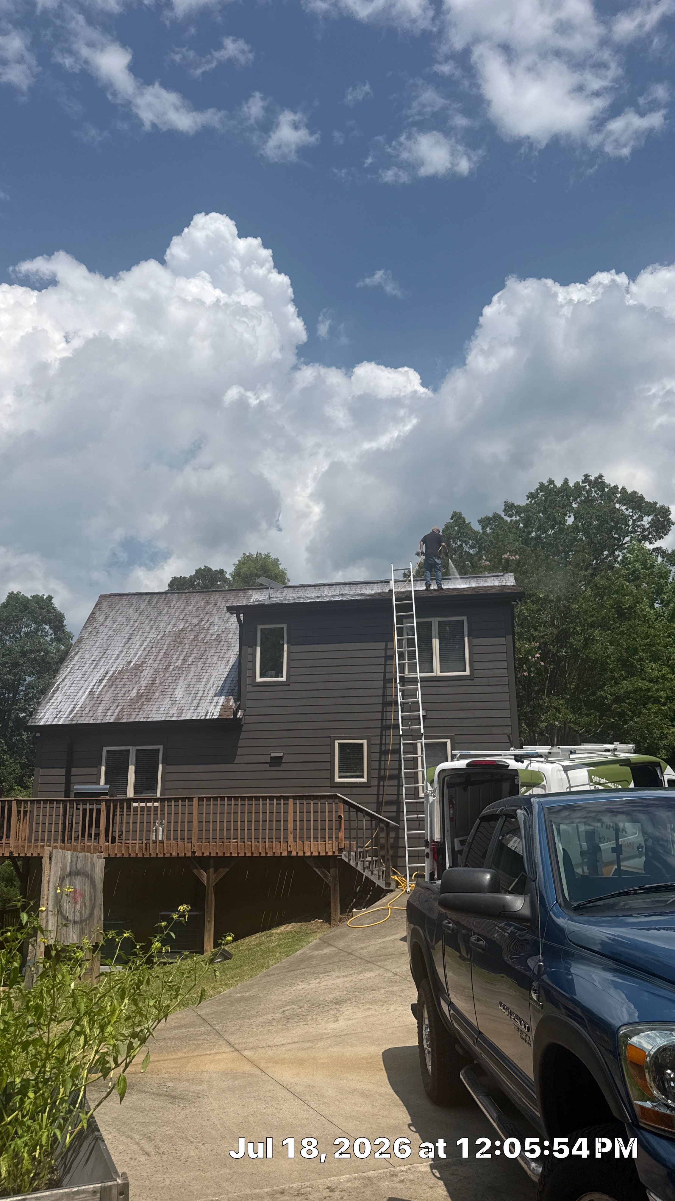 Asphalt Shingle Roof Cleaning and Pipe Boot Repair in Lake Lure by Bright Home Connections