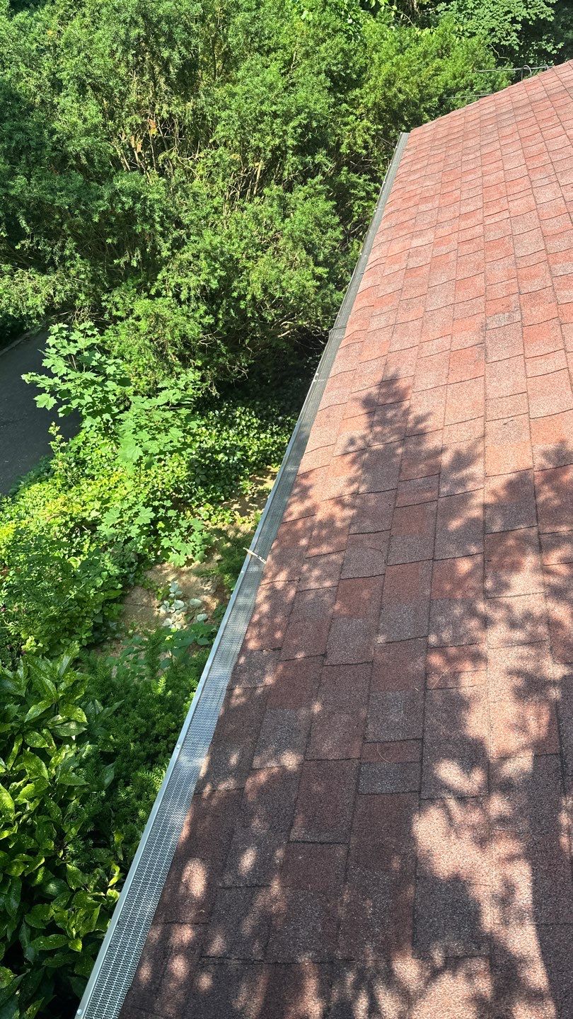 Very overdue gutter cleaning and screening by Above All Gutters 