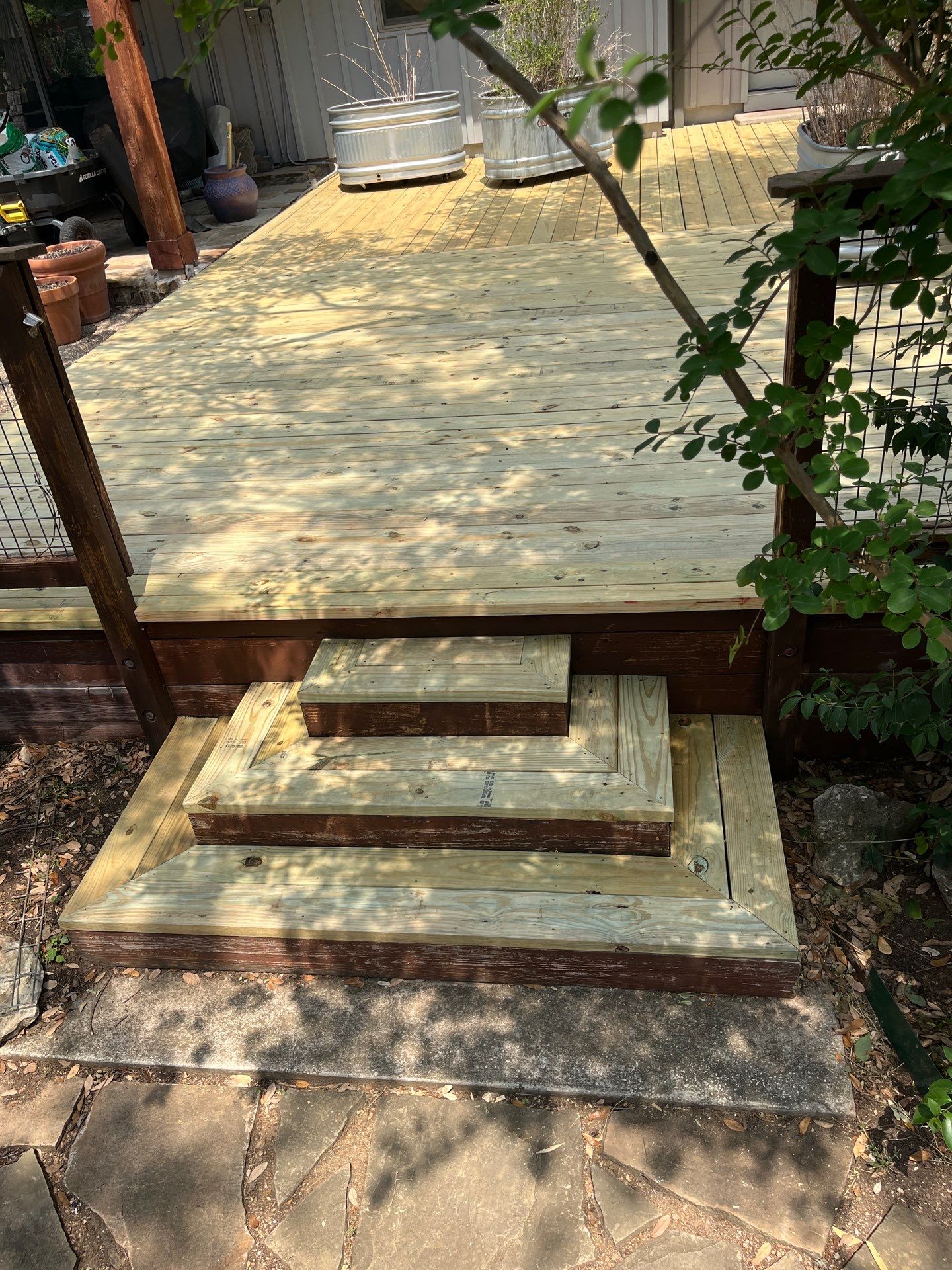 Deck Repair using Pressure-treated lumber by TEXFIX LLC
