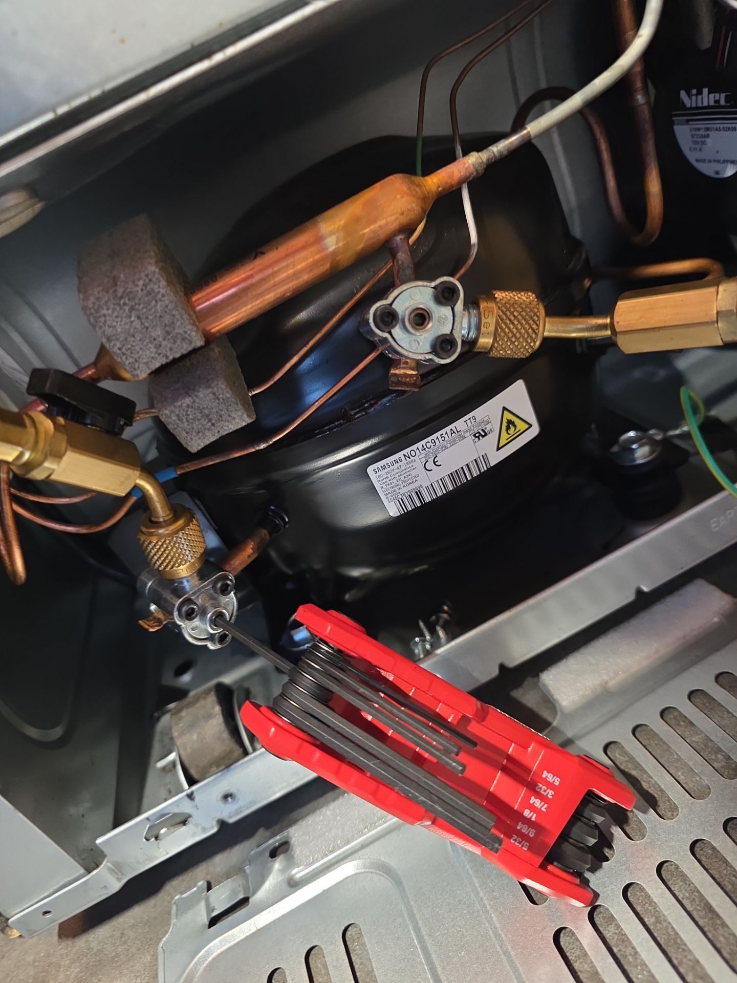 Residential Refrigerator Compressor Diagnostic and Refrigerant Service in Mount Dora by AMB-WORKS APPLIANCE REPAIR