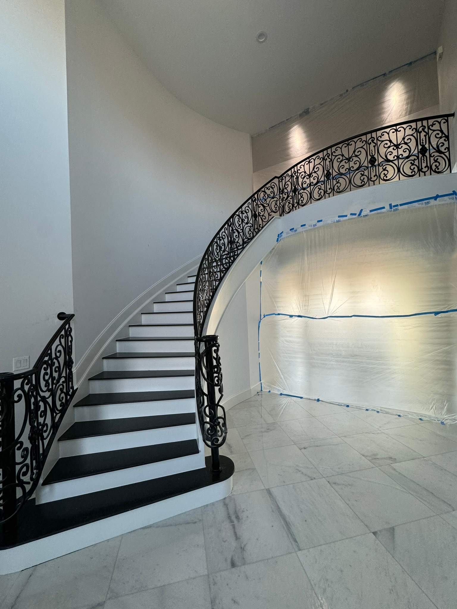 Ornamental Interior Curved Railings – Custom Rossi Series Design – Winchester, VA by Capitol Iron Works