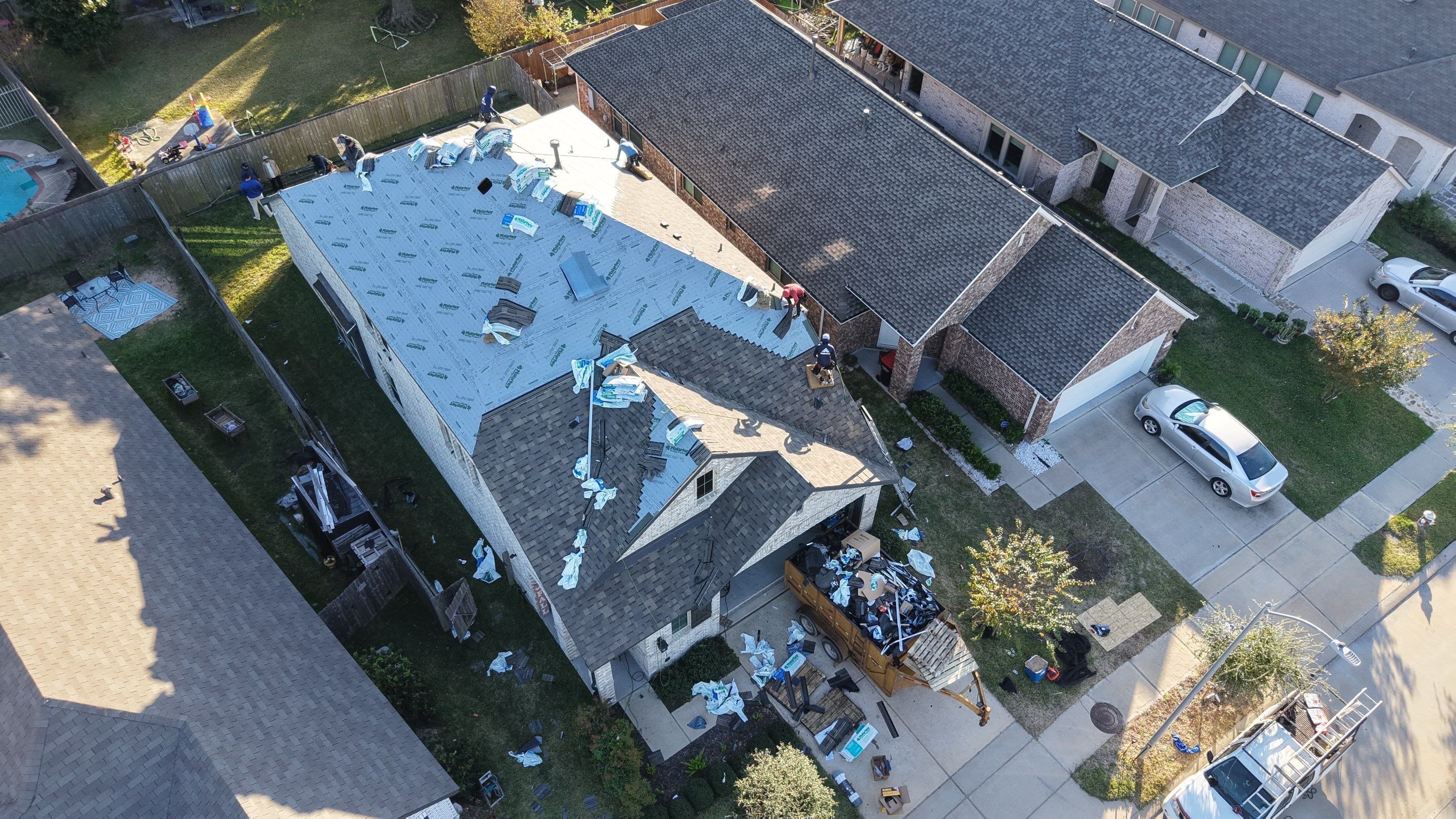 Roof Replacement Project in Houston by Roofing Technologies Unlimited