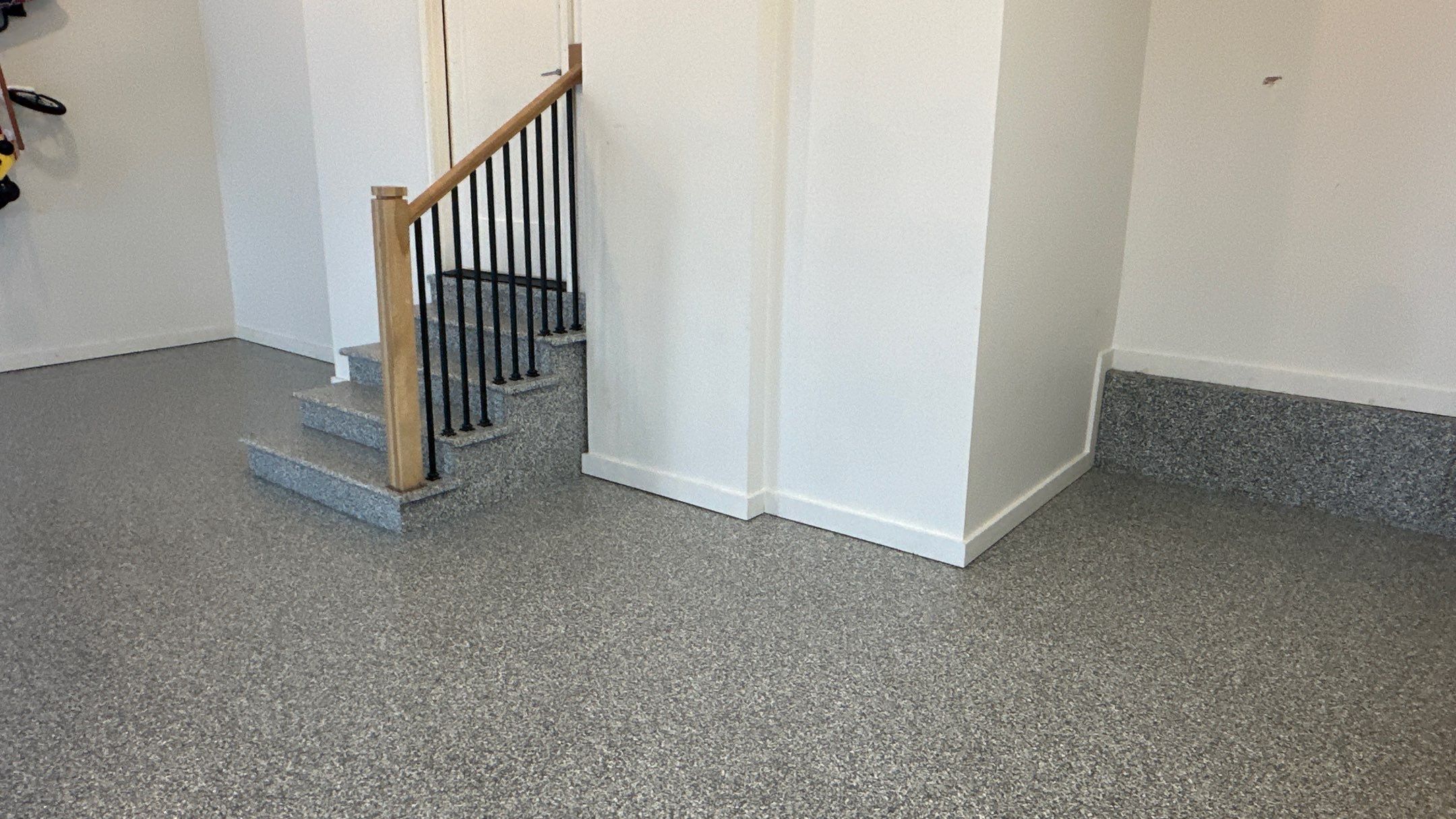 Max R. upgraded his garage with overhead racks and a New floor  by Banner Garage