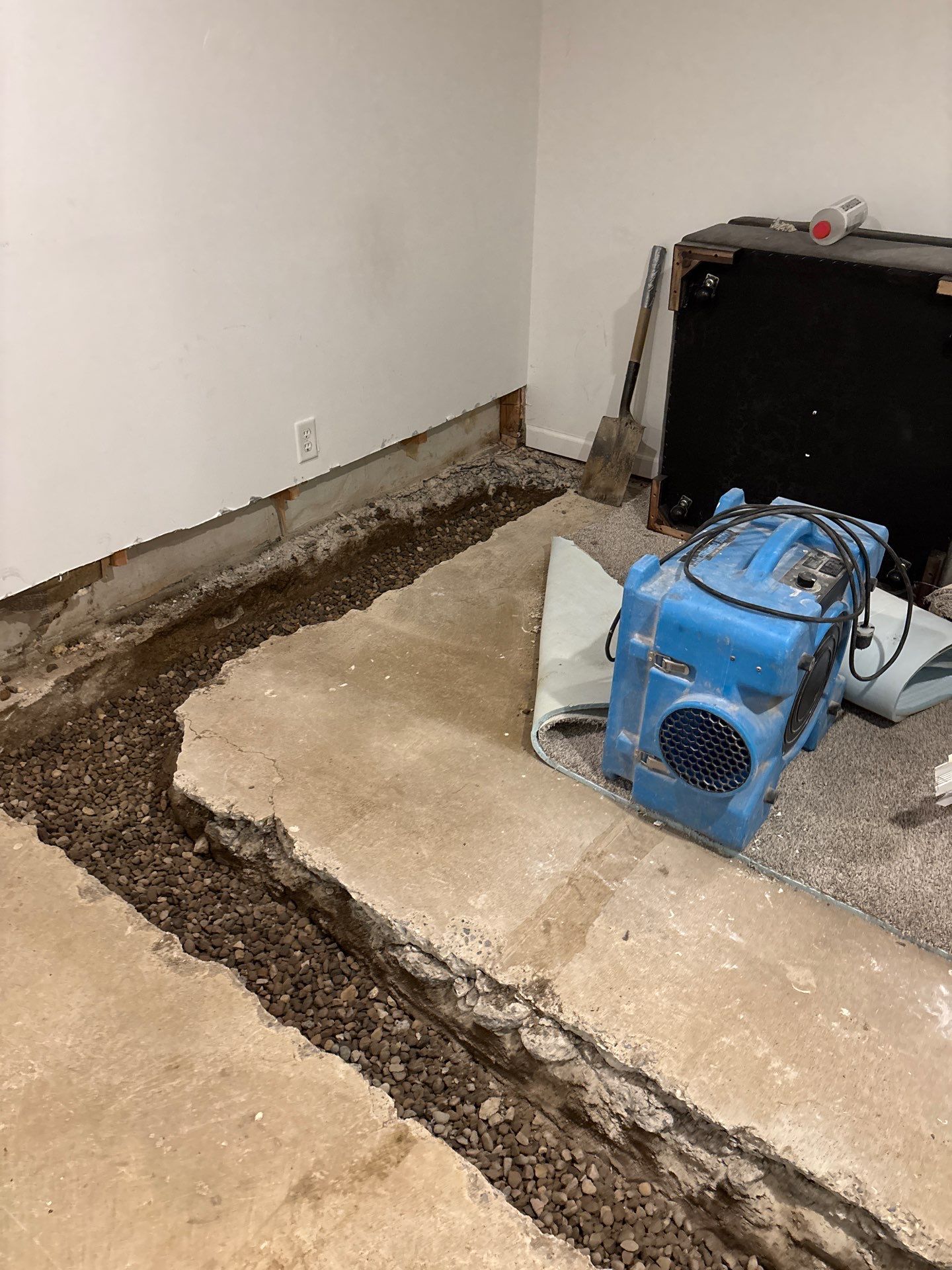 Drain tile & a sump pump for Ruth by Waterproofing Northeast