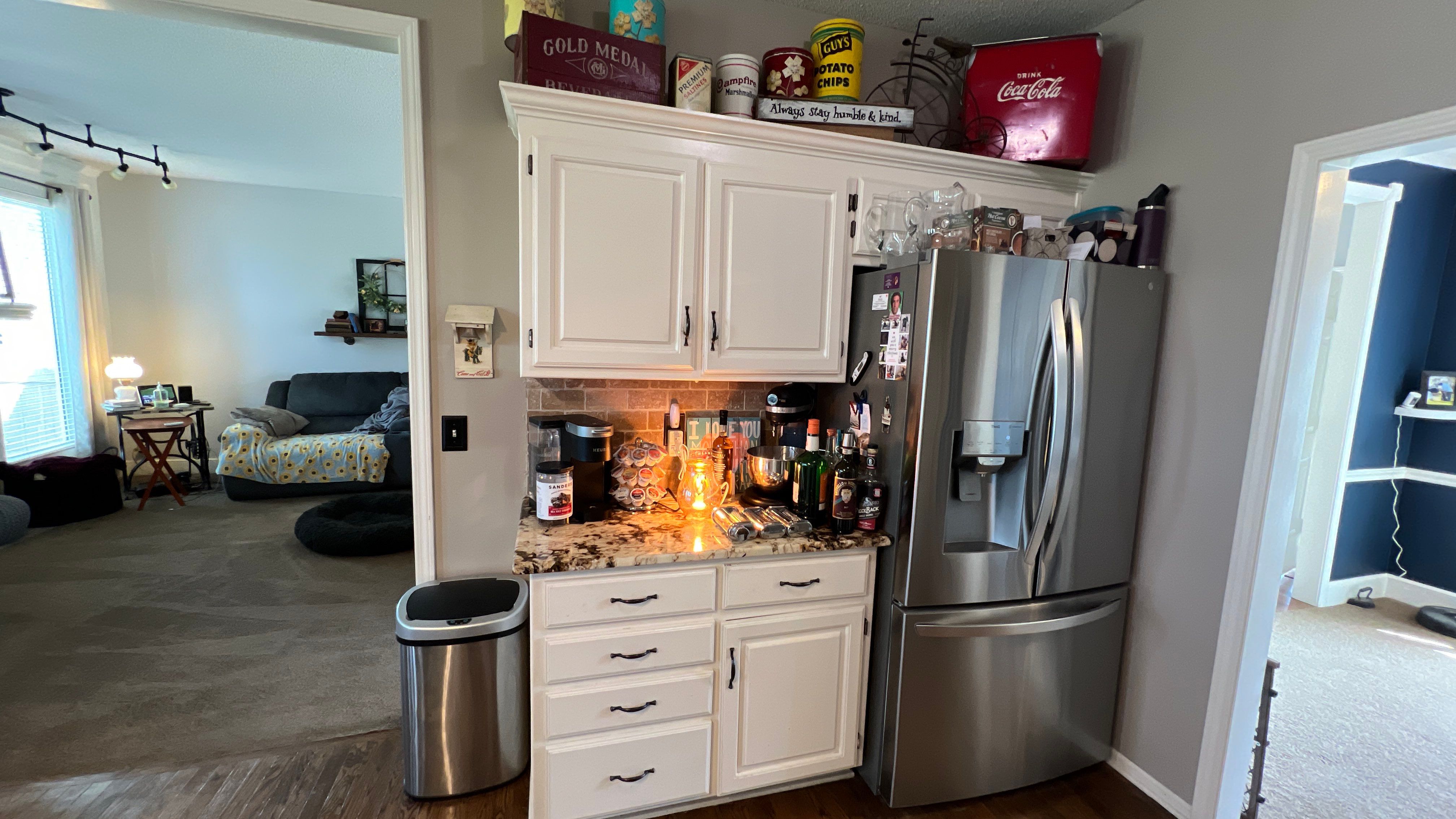 Cabinet Refresh – From Classic White to Modern Gray by Cougar Painting