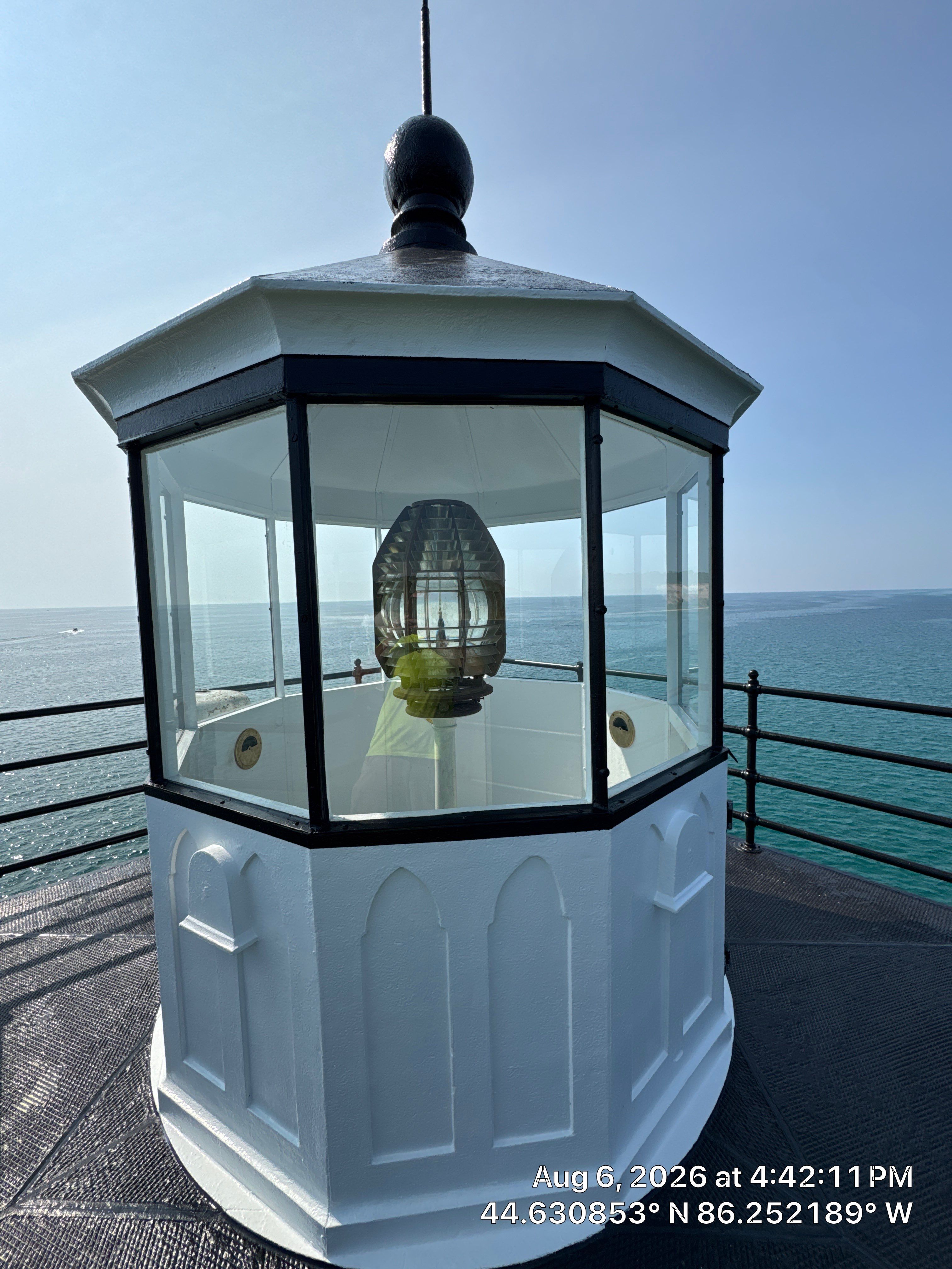 Historical Restoration and Coating of Frankfort North Breakwater Lighthouse by Finkle Preservation & Construction 