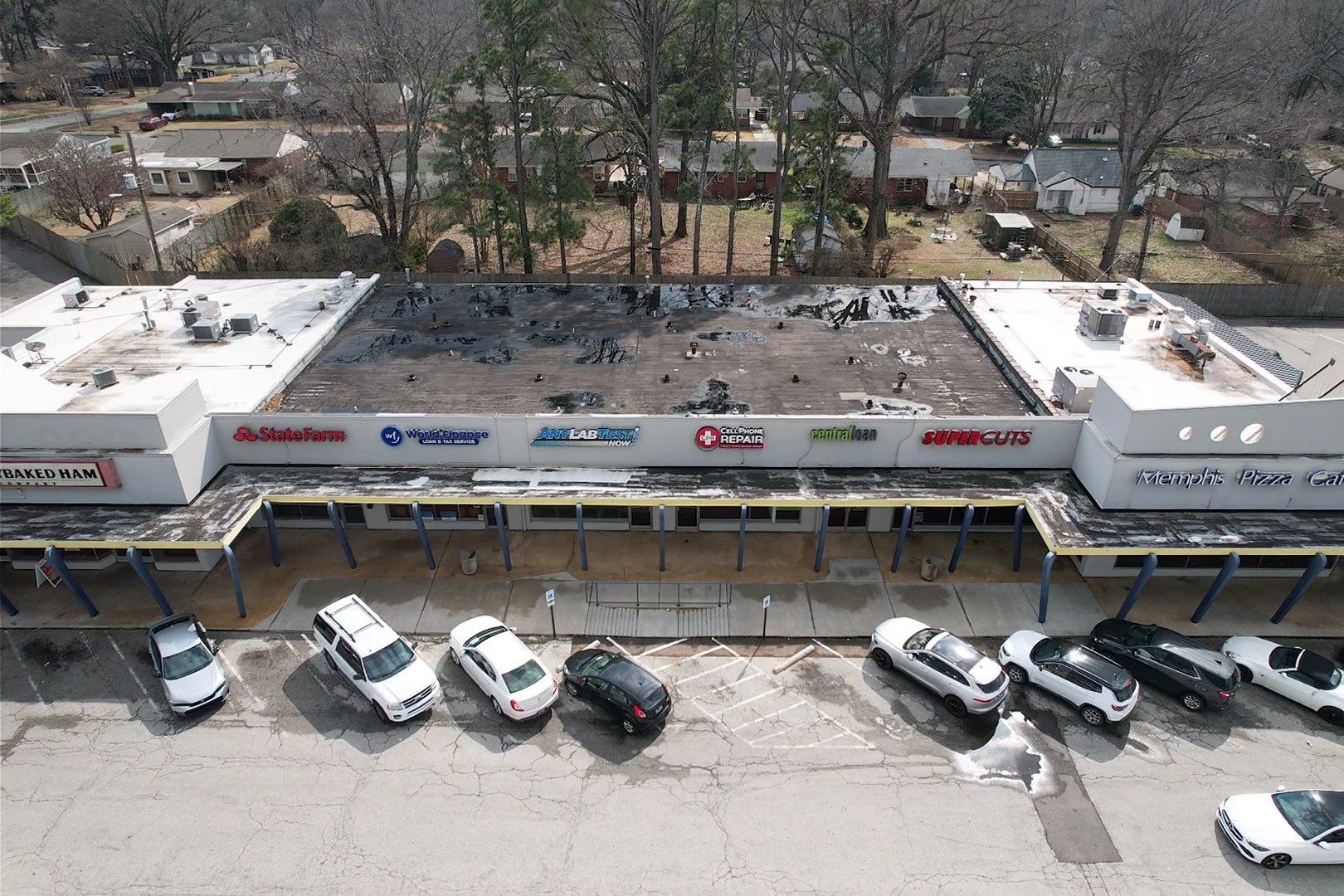 TPO Membrane Roof Replacement for Memphis Commercial Retail Center by Cool Roofs