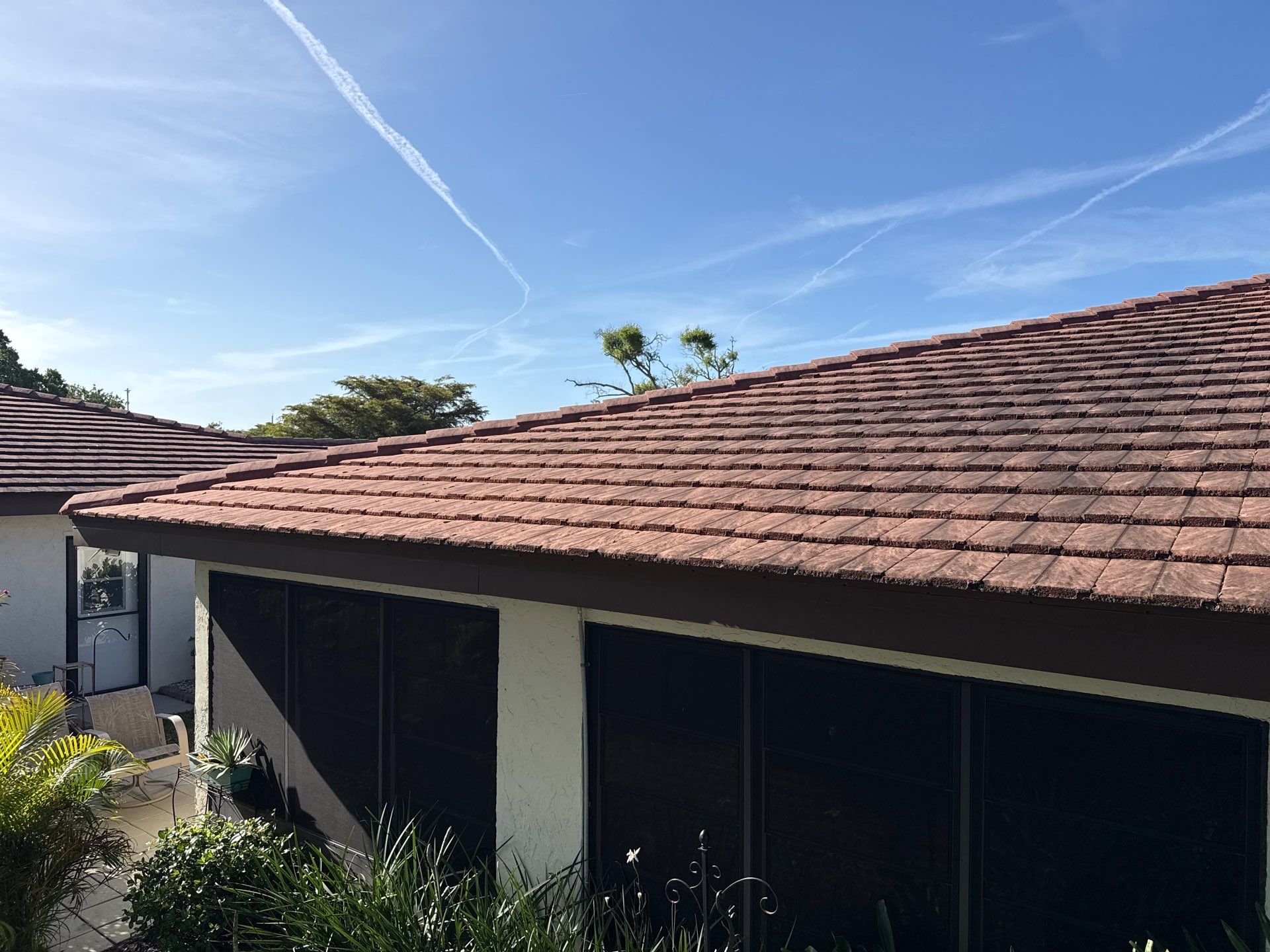 Tile Roof Cleaning in Vivienda at Bradenton, FL | No Roof Walking Method by Sunshine AquaWash