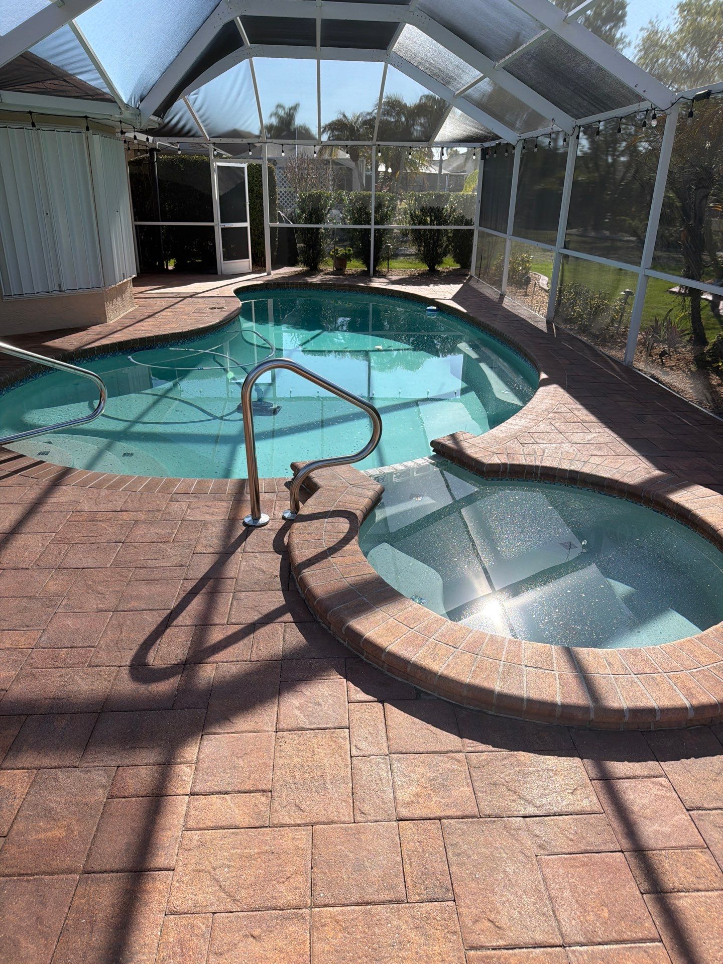 Paver Sealing and Striping for Sun City Center Pool Deck by Supreme Paver Experts