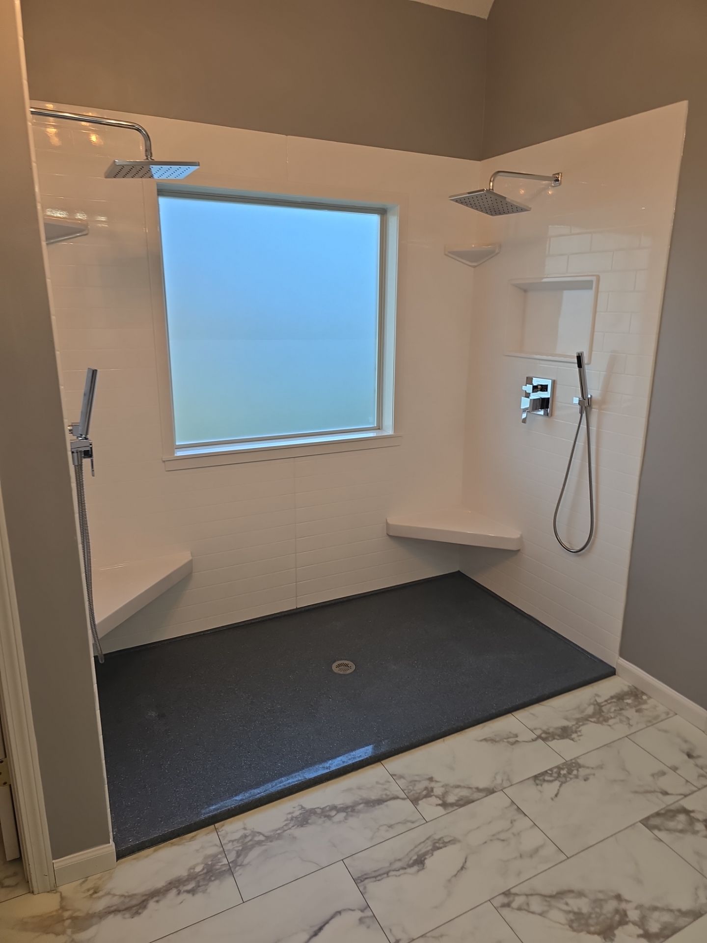 Bathroom Remodel using Onyx by The Shower Company
