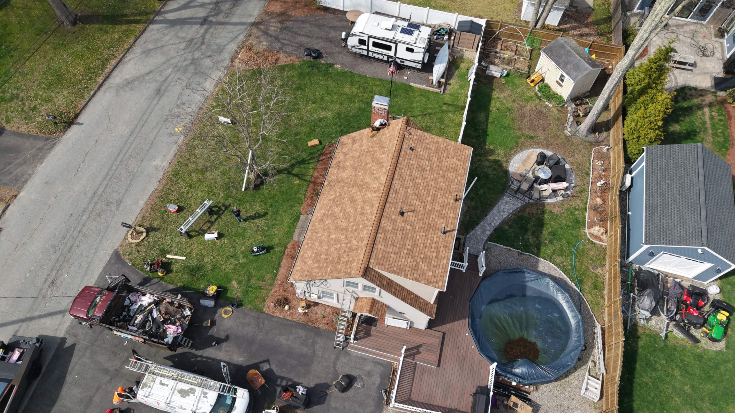 Solar Panel Removal & Full Roof Replacement – Owens Corning Duration, Desert Tan by JOHNNYS PRO