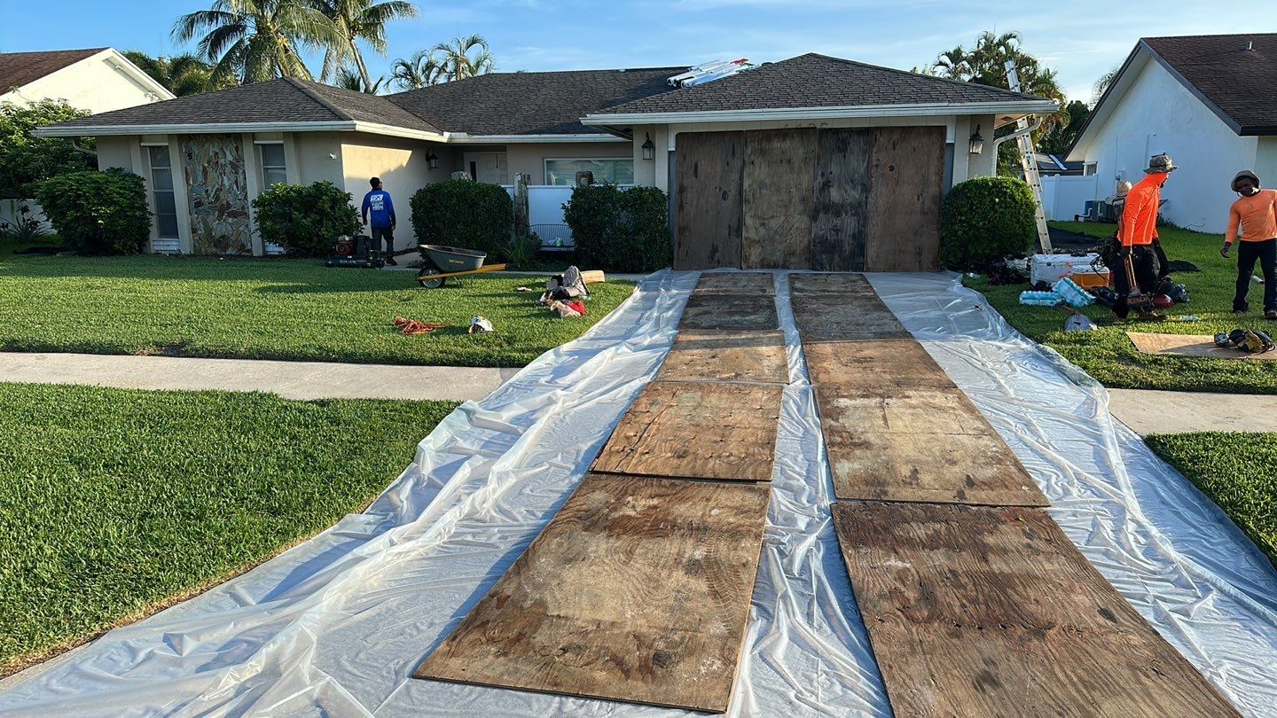 Residential Roofing Installation using 1" Nail strip metal roof by BLUES BROTHERS ROOFING