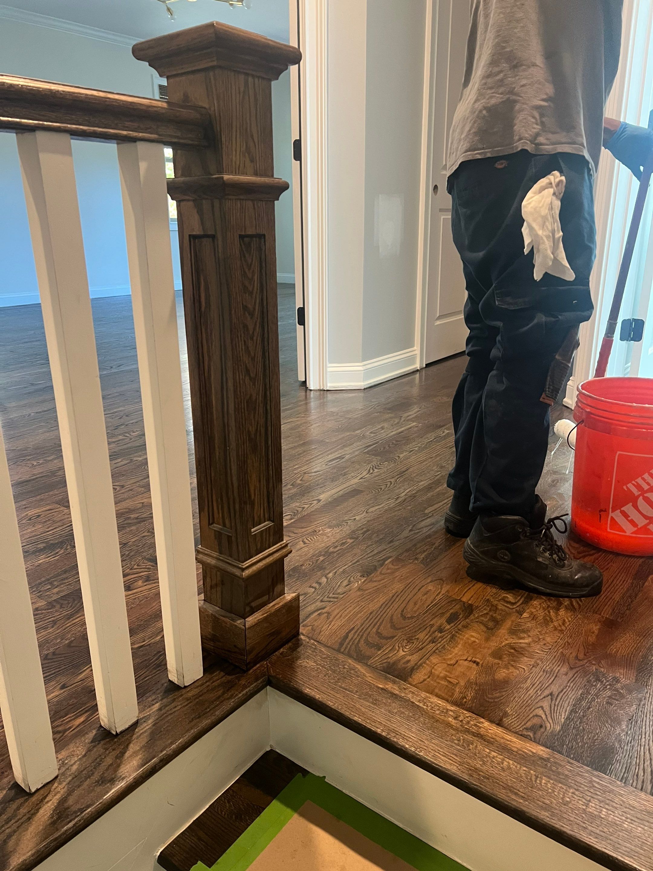 Adding hardwood floors to bedrooms by Accent Custom Floors