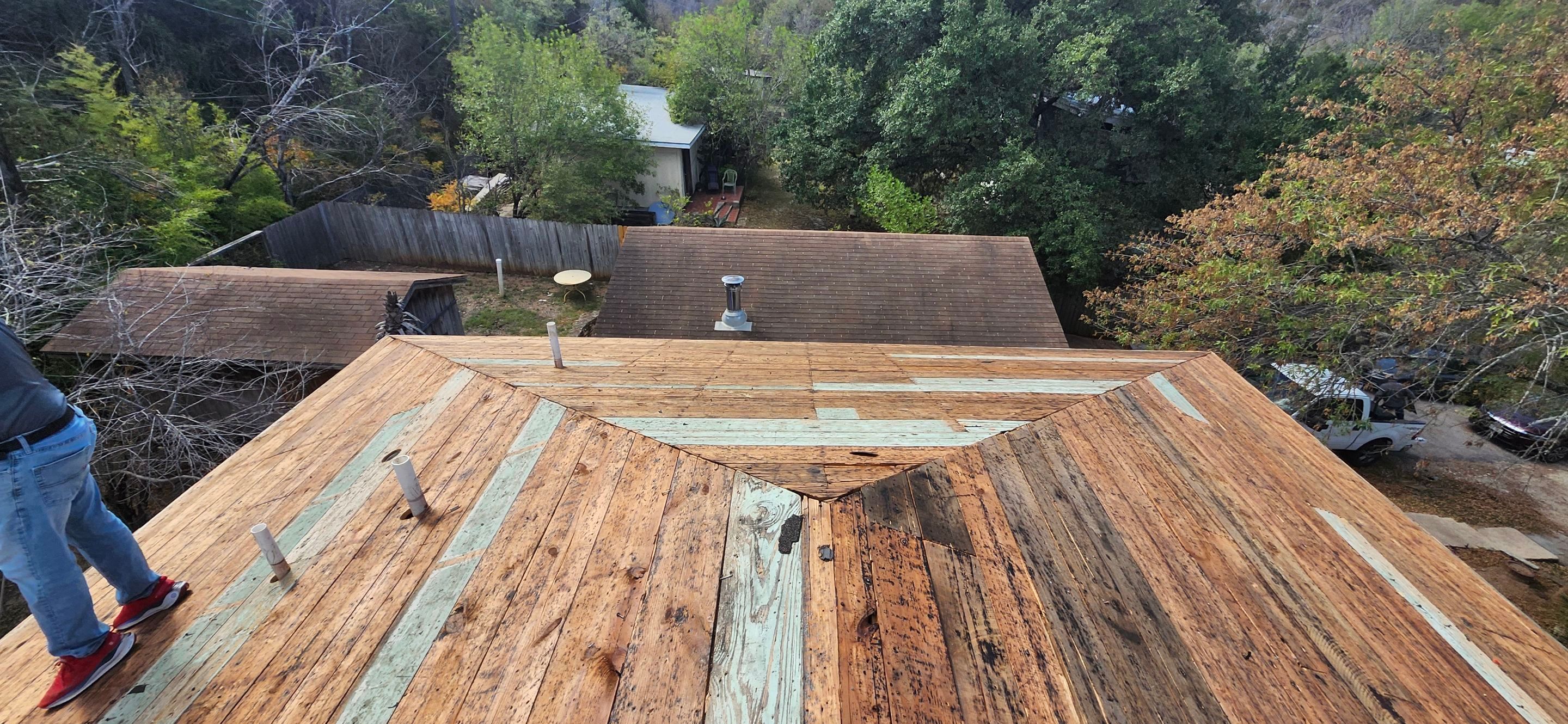 Asphalt Shingle Roof Repair and Decking Replacement in Austin by Caliber Restoration LLC
