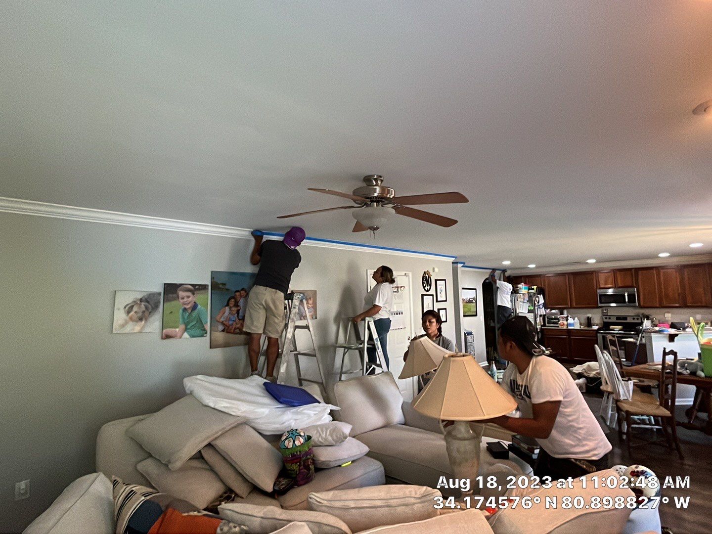 Full Ceiling Repair and Repaint by Thompson Industrial