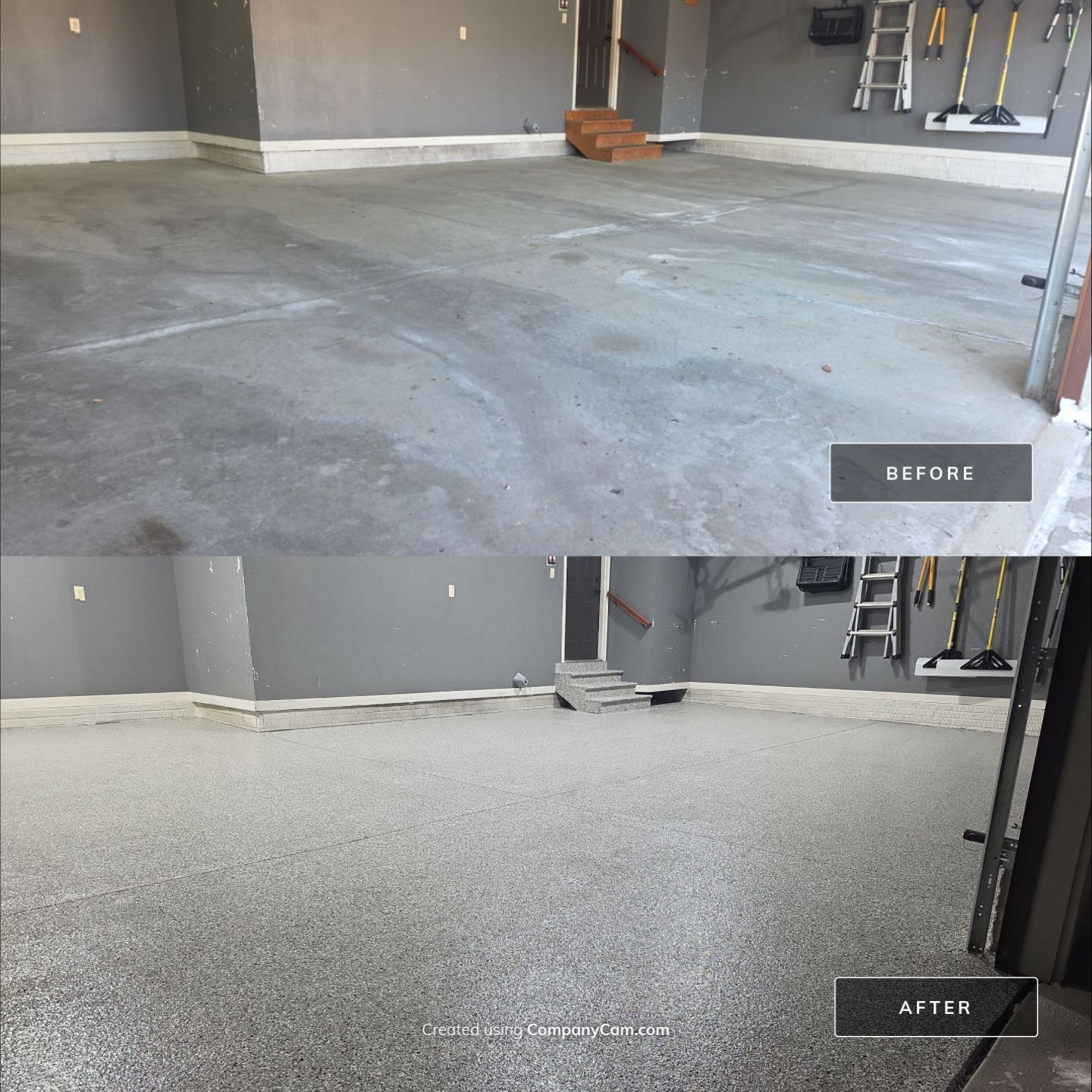 Another Incredible Transformation!  by Revival Concrete Coatings