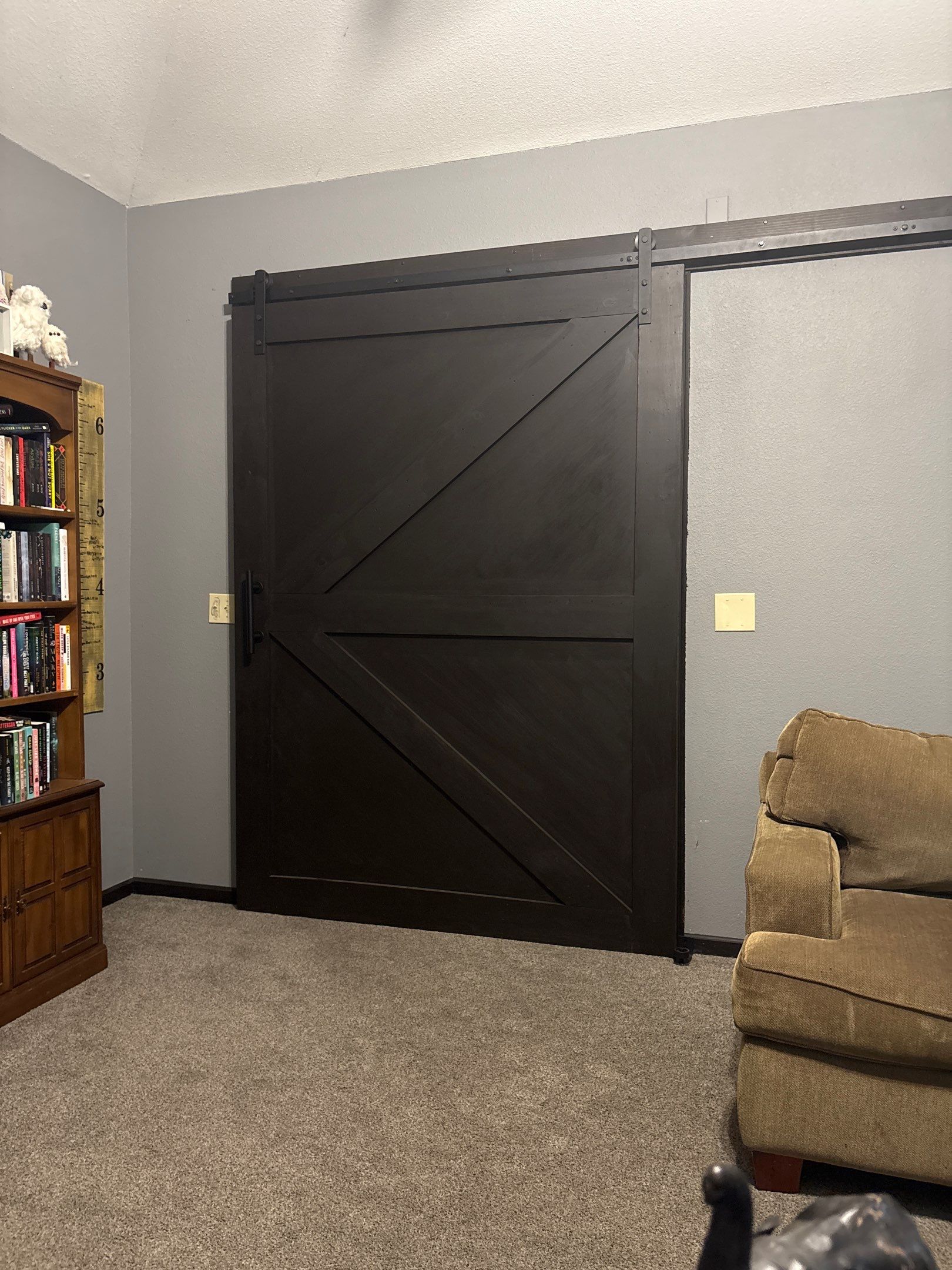 Interior Remodel With Sliding Barn Door and Custom Window Bench by CompanyCam Sales Demo