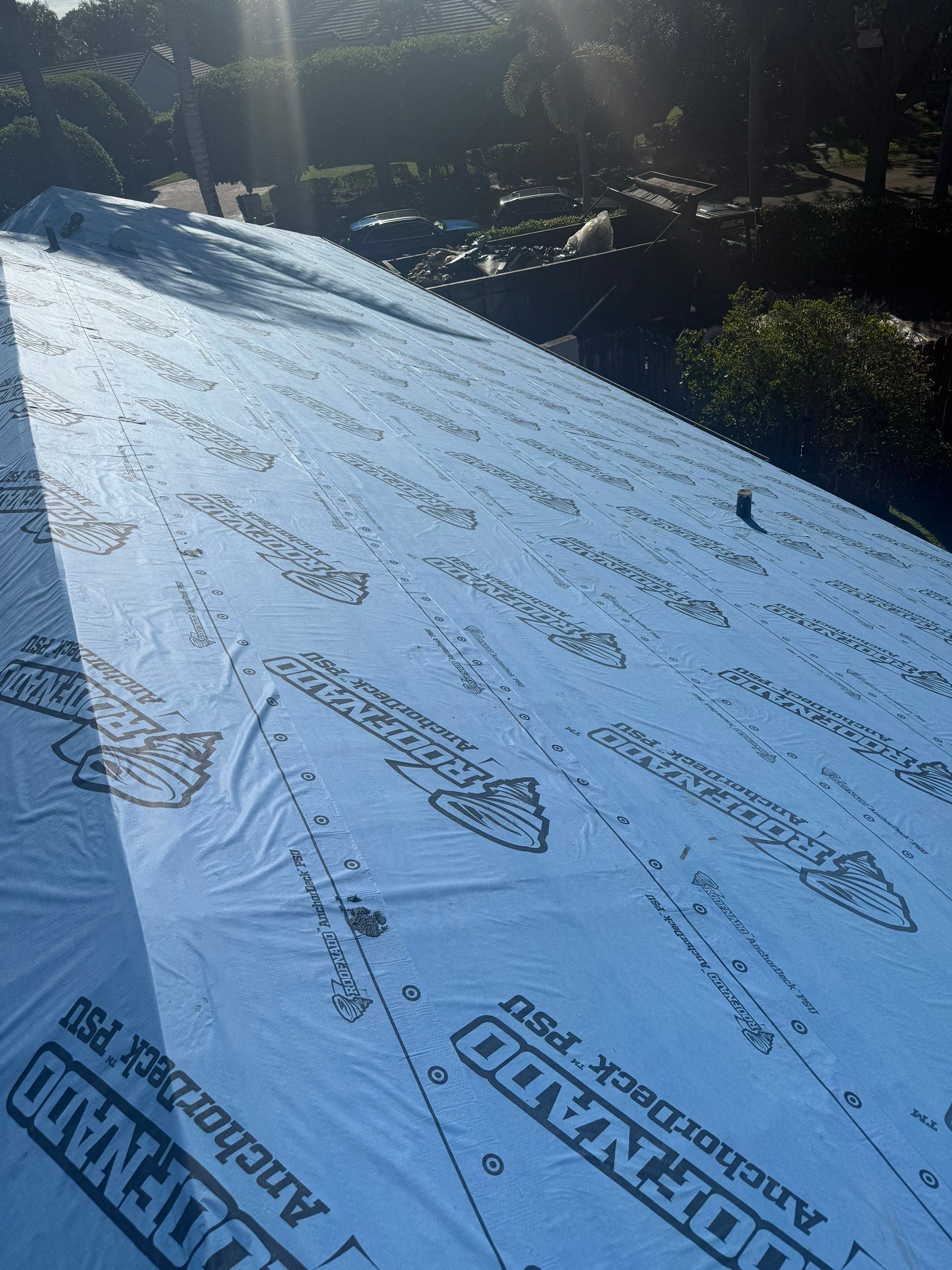 Residential Roofing Installation using 1" Nail strip metal roof by BLUES BROTHERS ROOFING