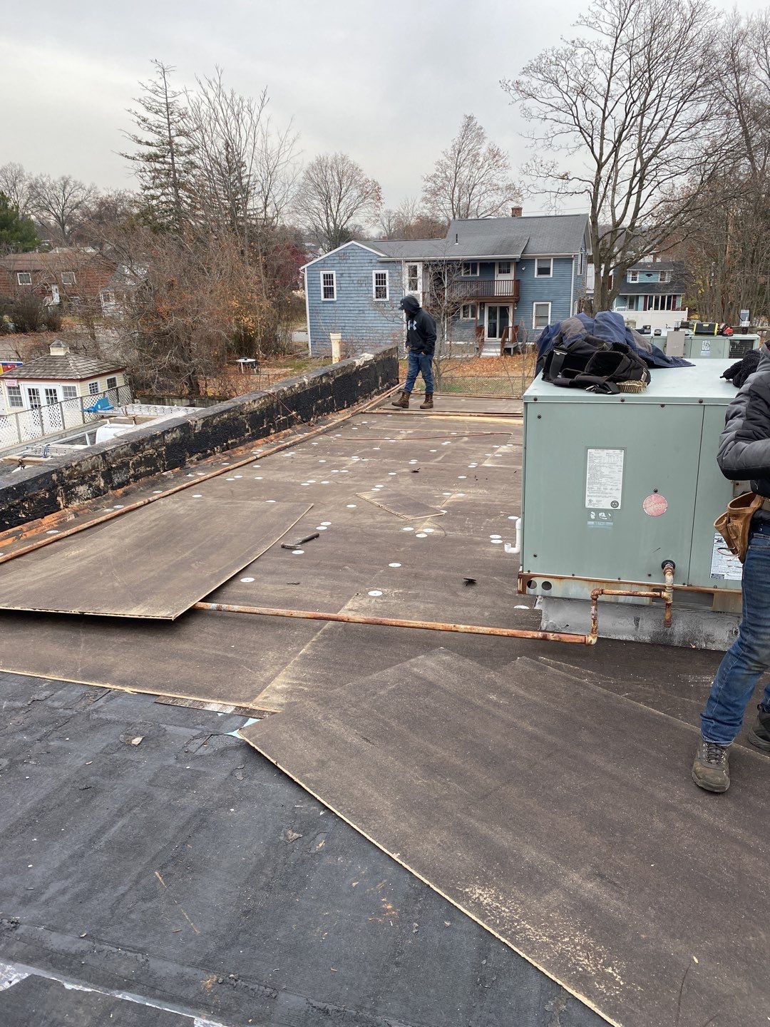 Commercial Roofing Installation using EPDM  by A Plus Exterior