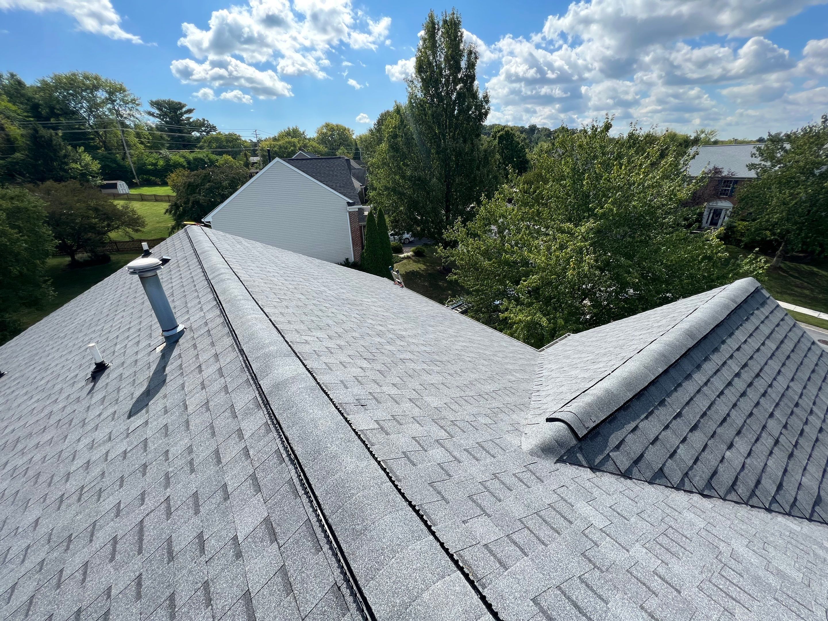 Residential Roofing Installation using Atlas Pinnacle Pristine Pewter Architectural Shingles by Frederick Roof Repair