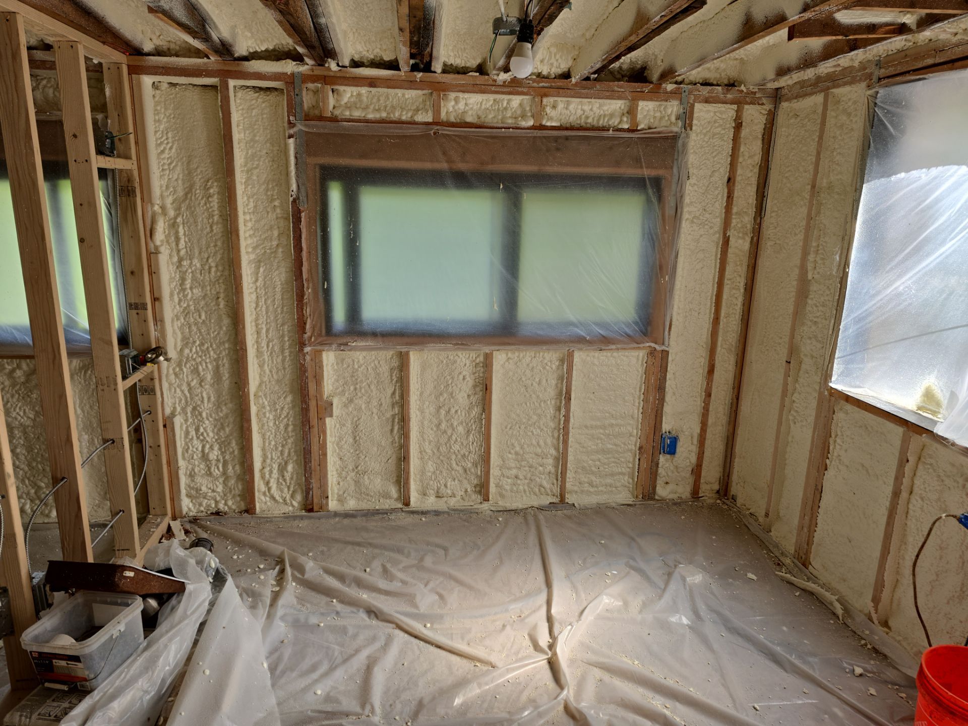 Attic Insulation using Closed Cell Spray Foam by NYS Foam & Energy