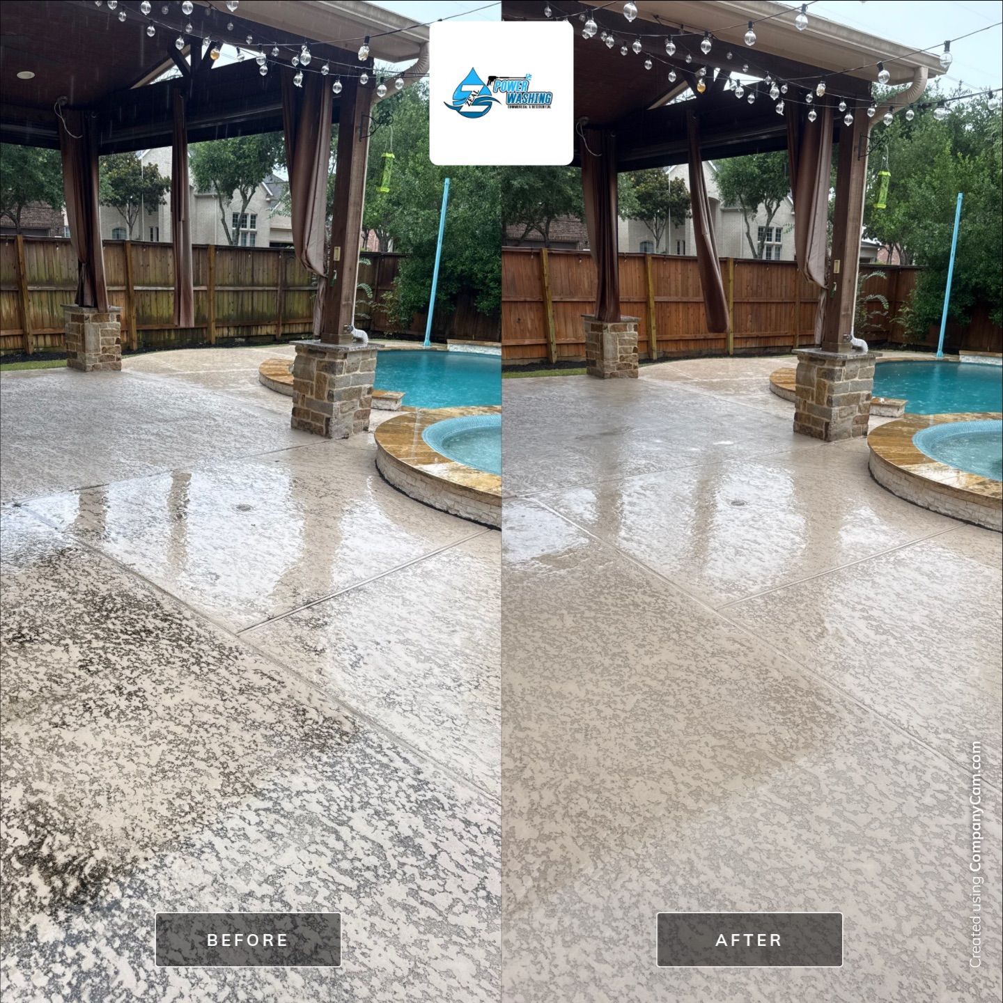 Residential Concrete Surface Cleaning and Fence Restoration in Missouri City by Zeal Power Washing