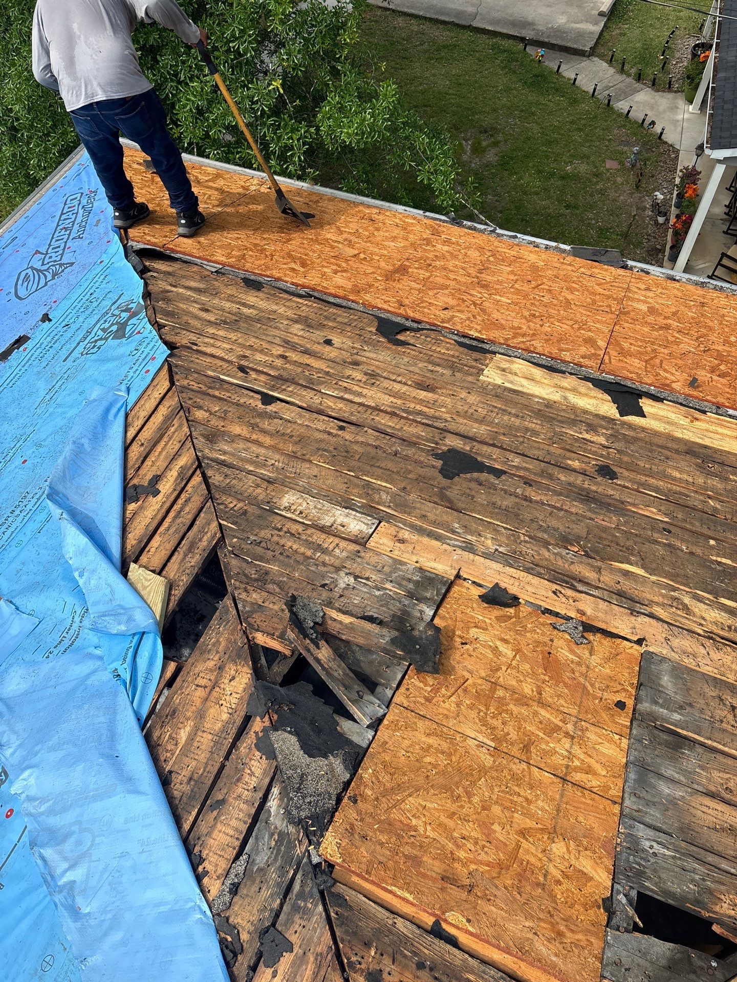 Residential Architectural Shingle Roof Installation and Decking Repair in Greenville by Roofers LLC