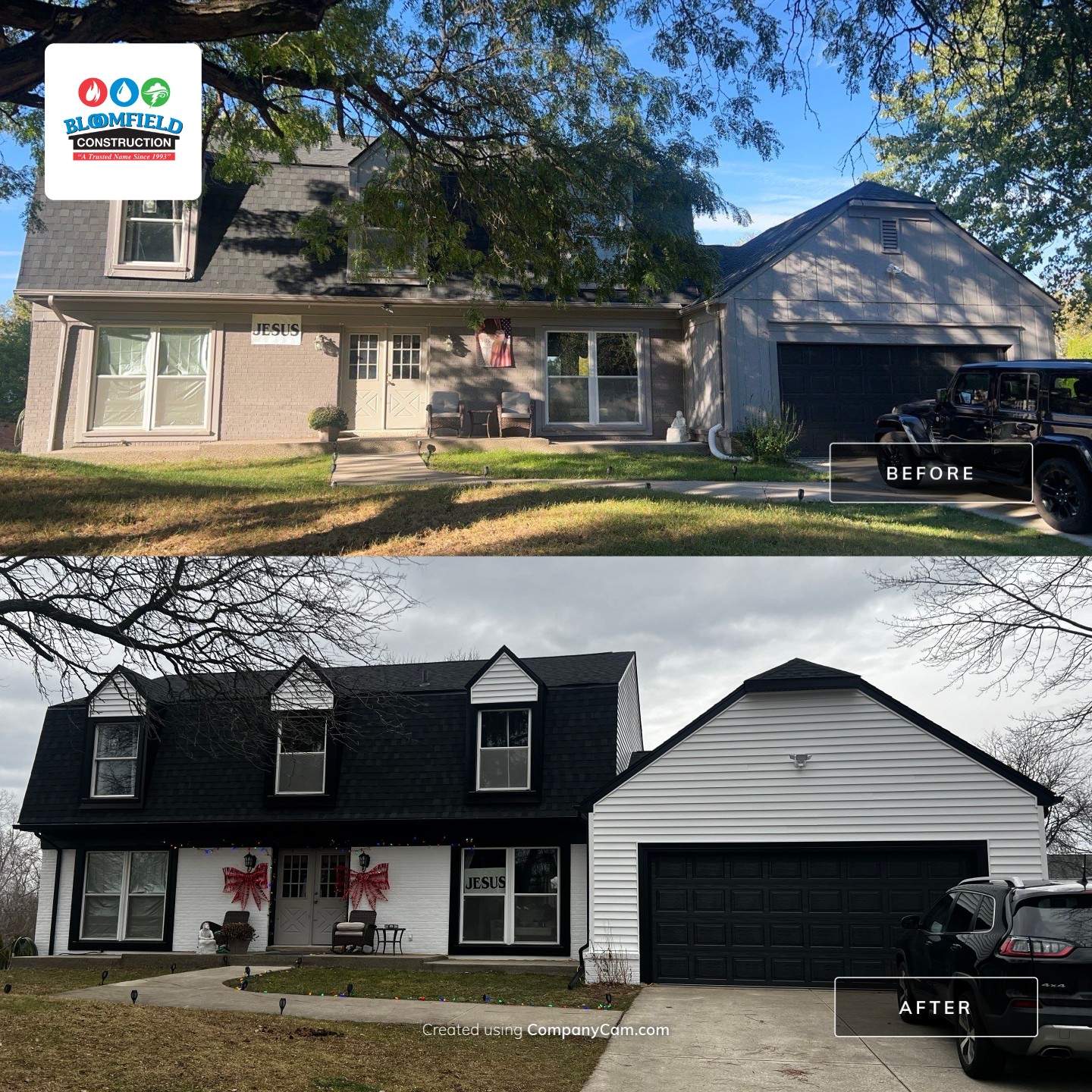 Siding Replacement using CertainTeed Monogram Vinyl D5"  by Bloomfield Construction & Restoration