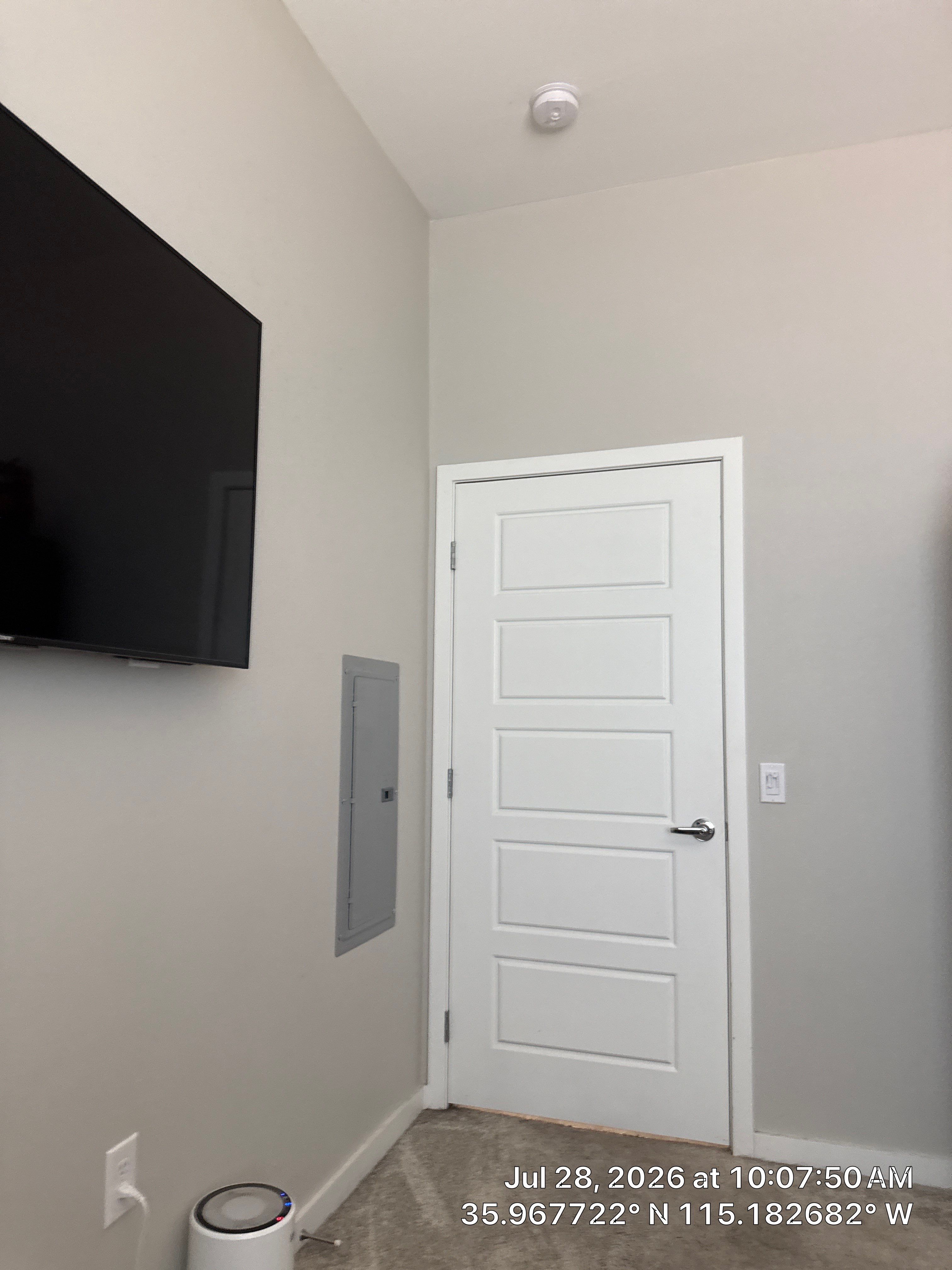 Interior Media Wall and Door Installation in Las Vegas by CompanyCam Sales Demo