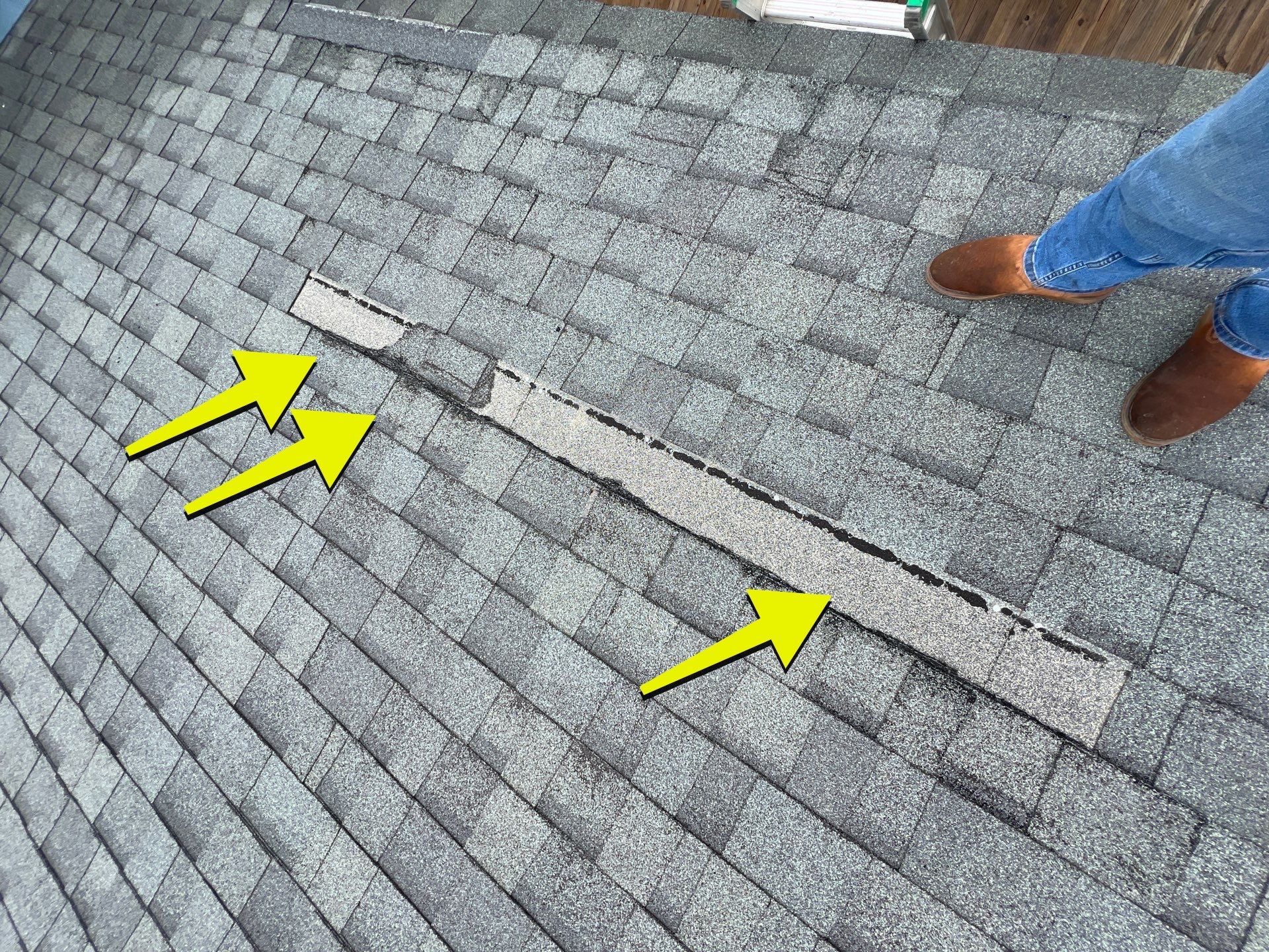 Hail Damage using Owen's Corning Duration (Lifetime) Shingles by Roof Repair Company