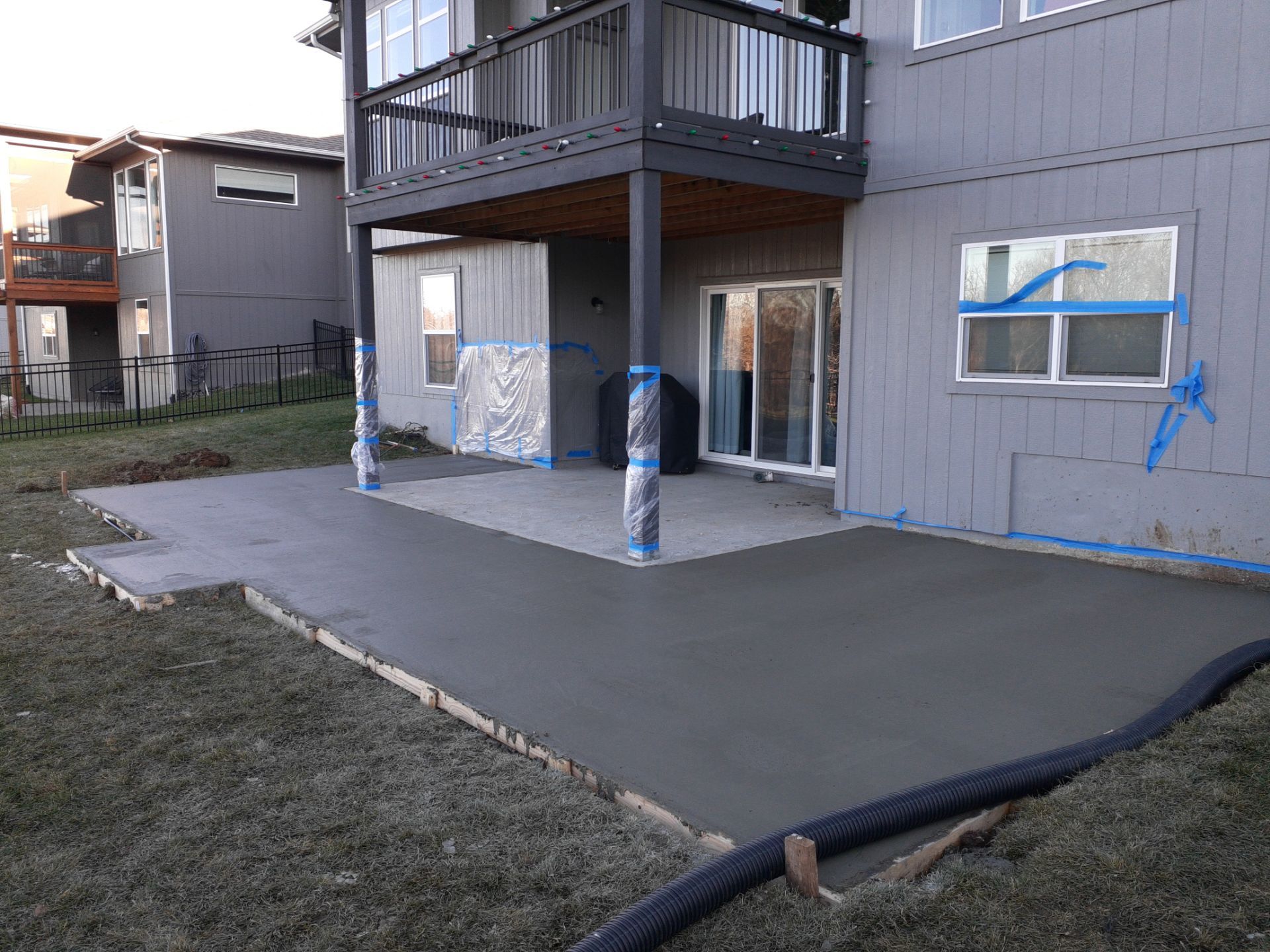 Back Yard Paver Patio by LAND ESCAPES LLC