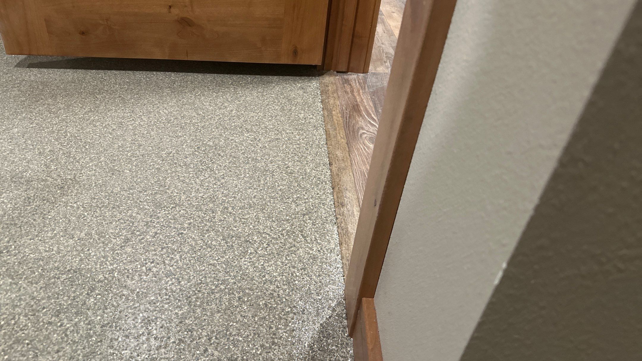 Patio & Laundry Room Transformation using Trail Mix 1/8" Chip by Croc Coatings, LLC