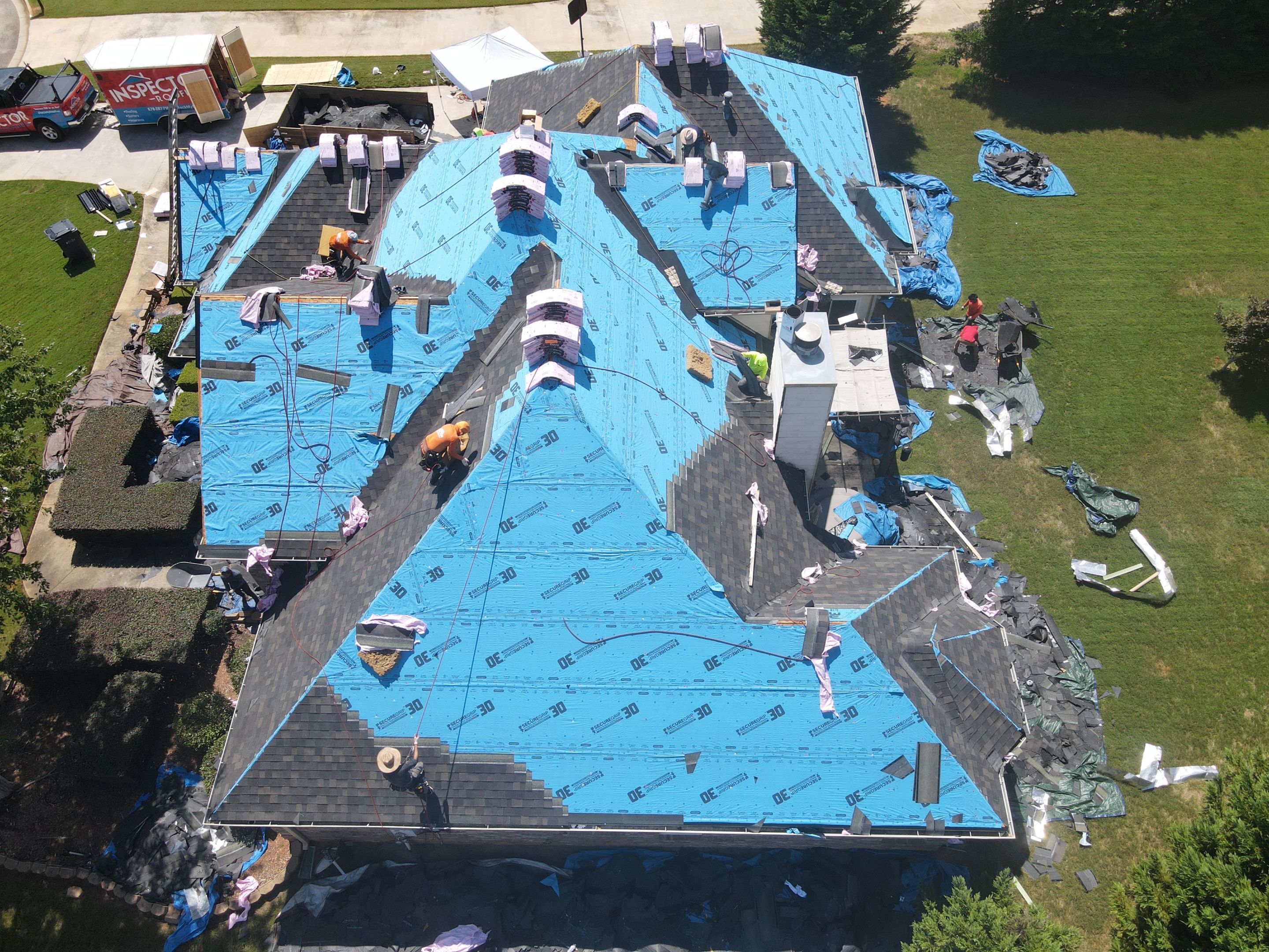 Residential Roofing Installation using Owens Corning by Inspector Roofing and Restoration