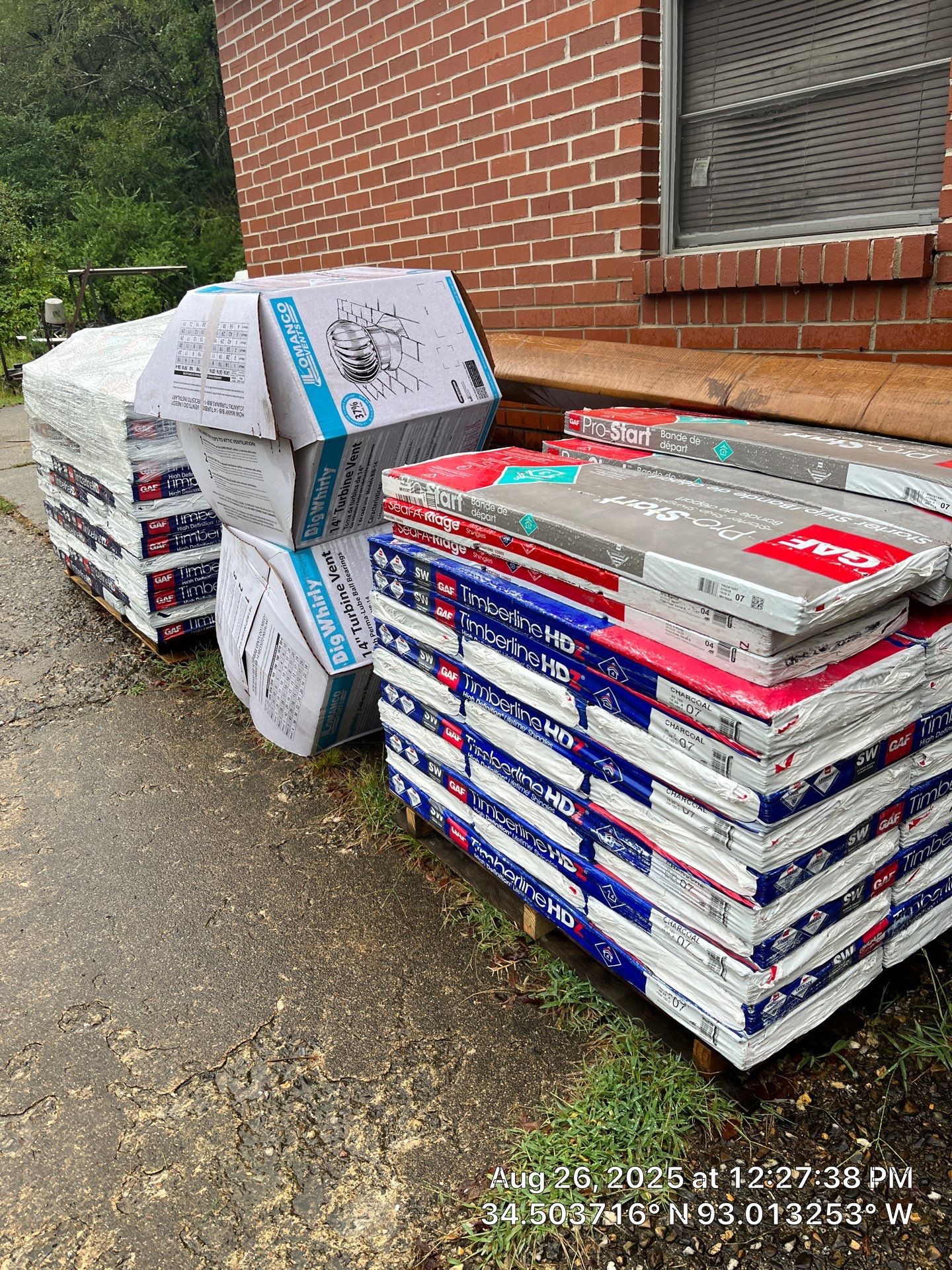 GAF Timberline HDZ Roof Replacement on Brick Home in Hot Springs by Temple Roofing and Exteriors