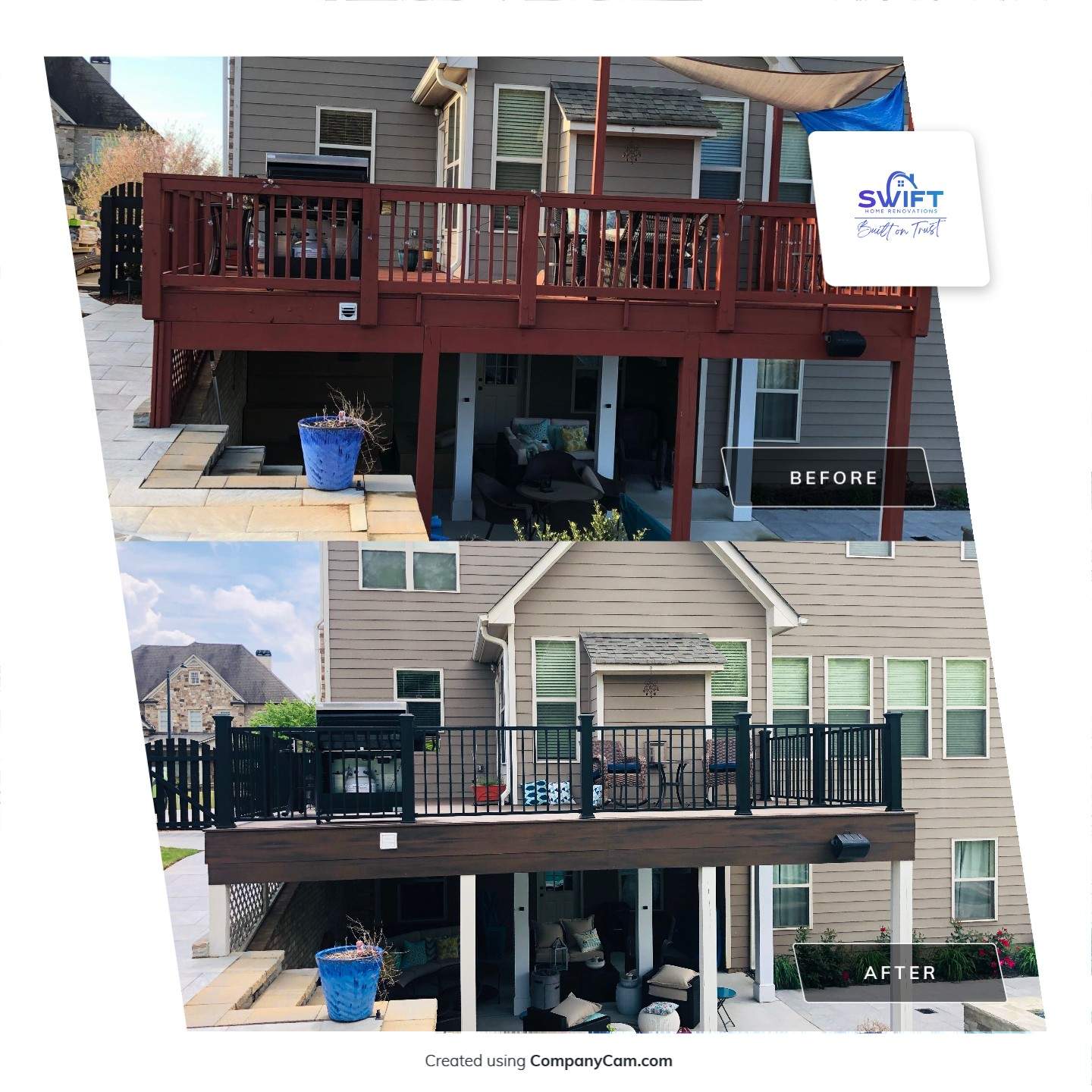 Composite Deck Installation and Railing Upgrade in Woodstock, Georgia by Swift Home Renovations
