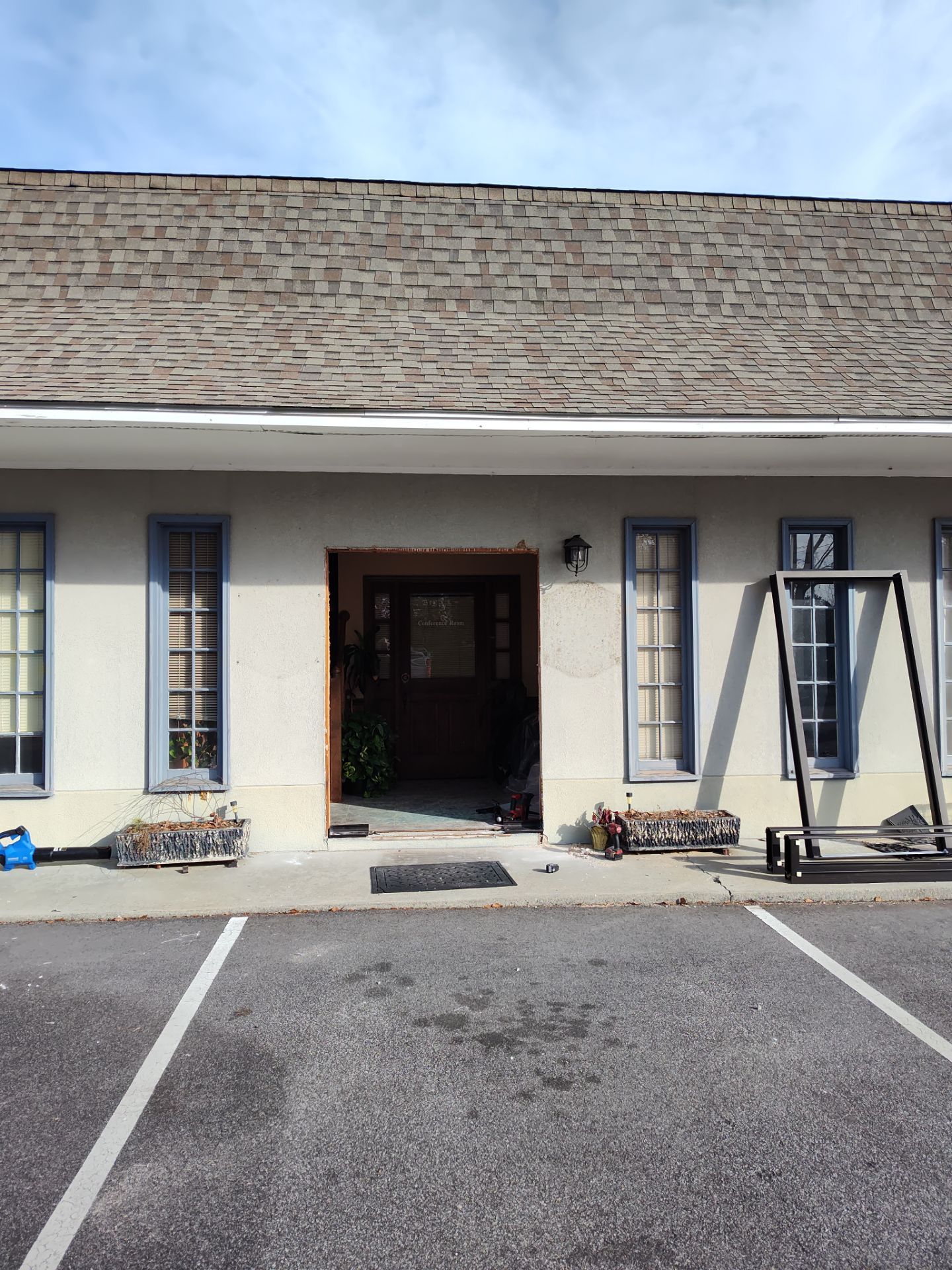 New doors for Commerical building by Cornerstone Home Builders, LLC