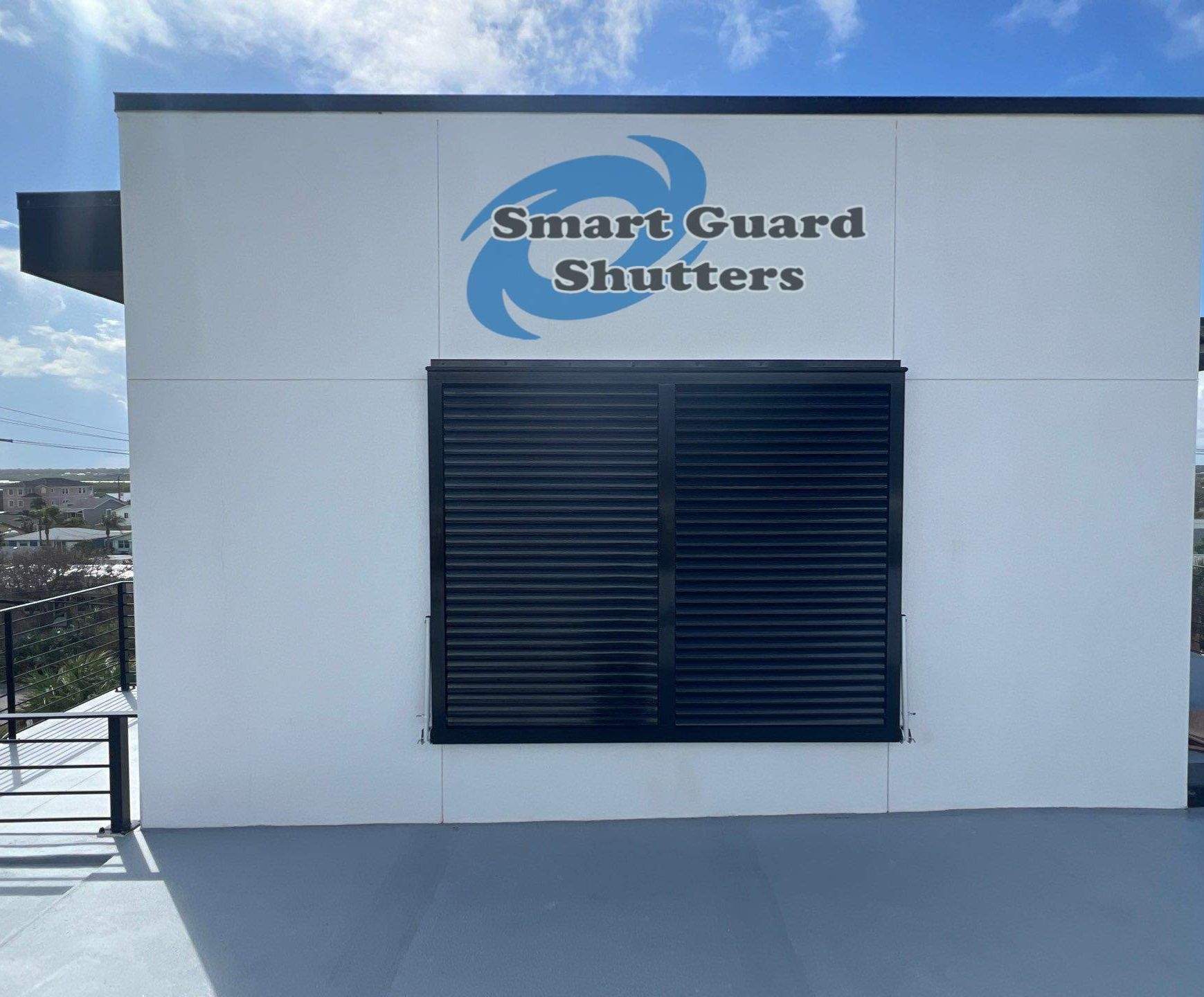  AstroGuard Hurricane Fabric & Impact Bahamas in Jet Black by Smart Guard Shutters