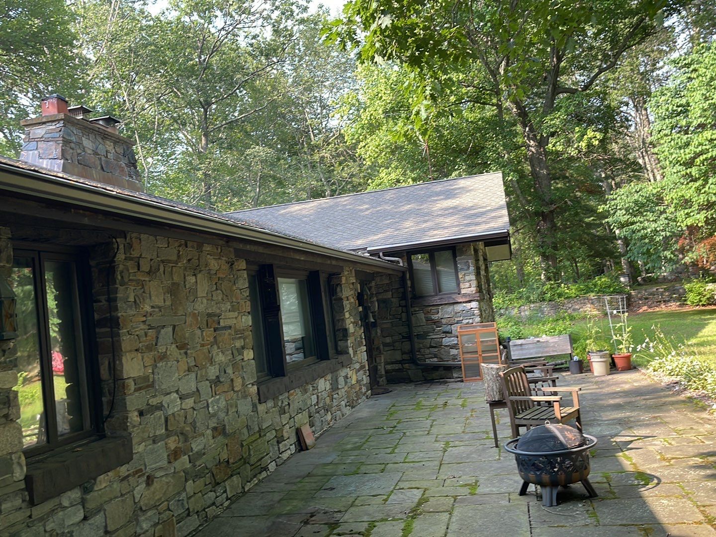 Gutter Installation using 5k Brown Gutters by A Plus Exterior