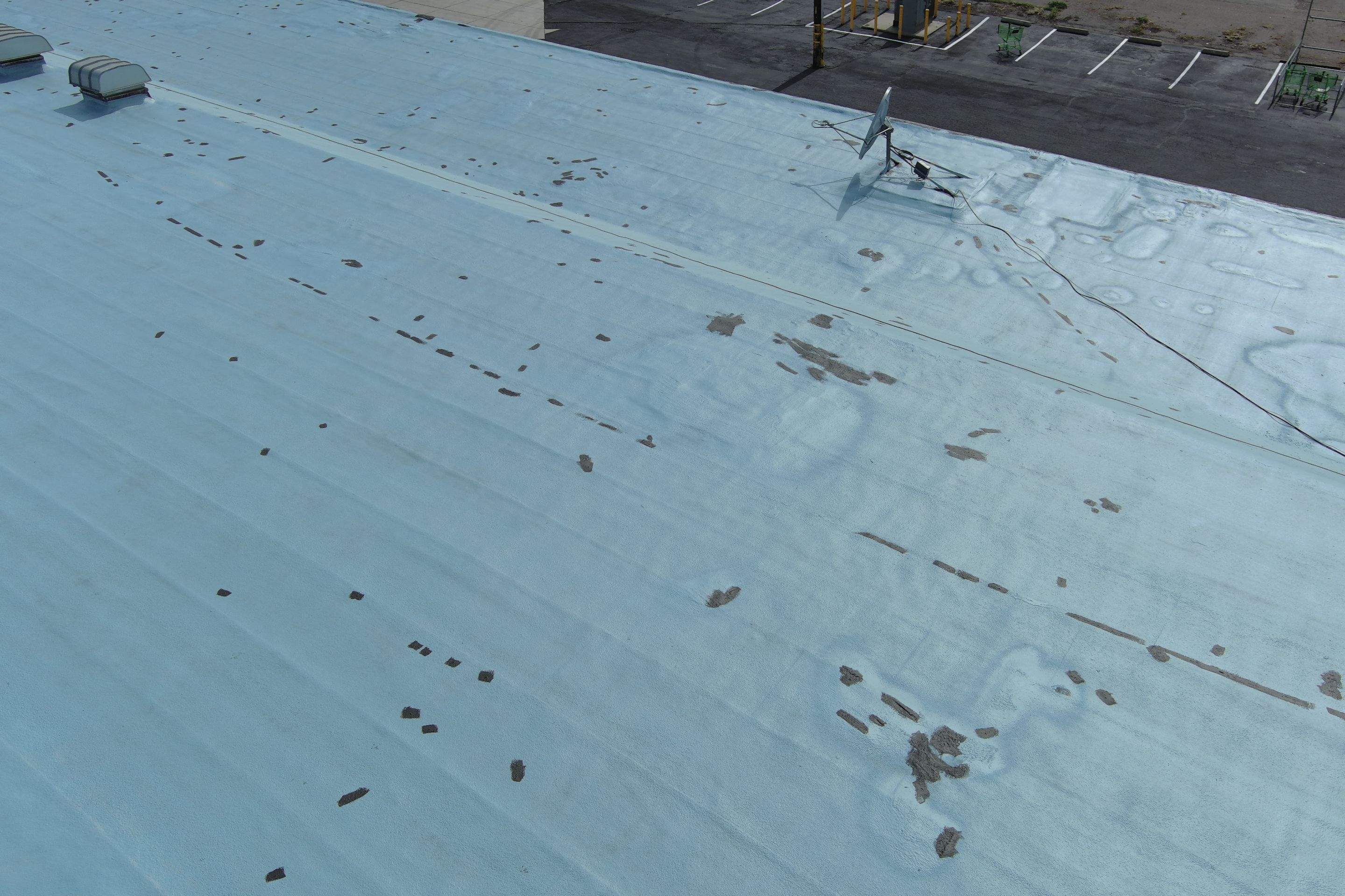 Foam Refurbish using Conklin Benchmark/PUMA XL coatings and spray foam by Straight Edge Roofing Inc