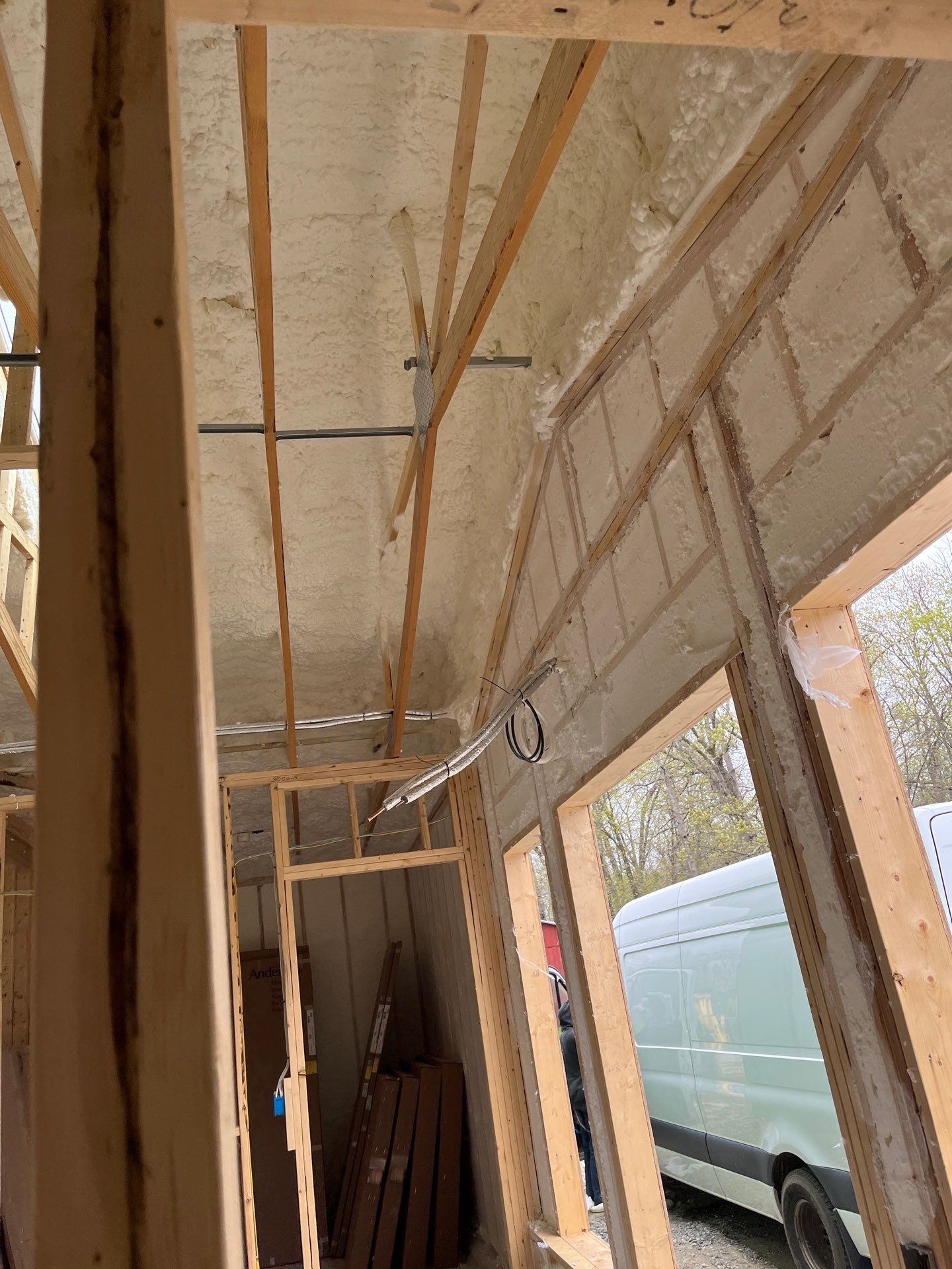 New Construction using open cell spray foam by NYS Foam & Energy