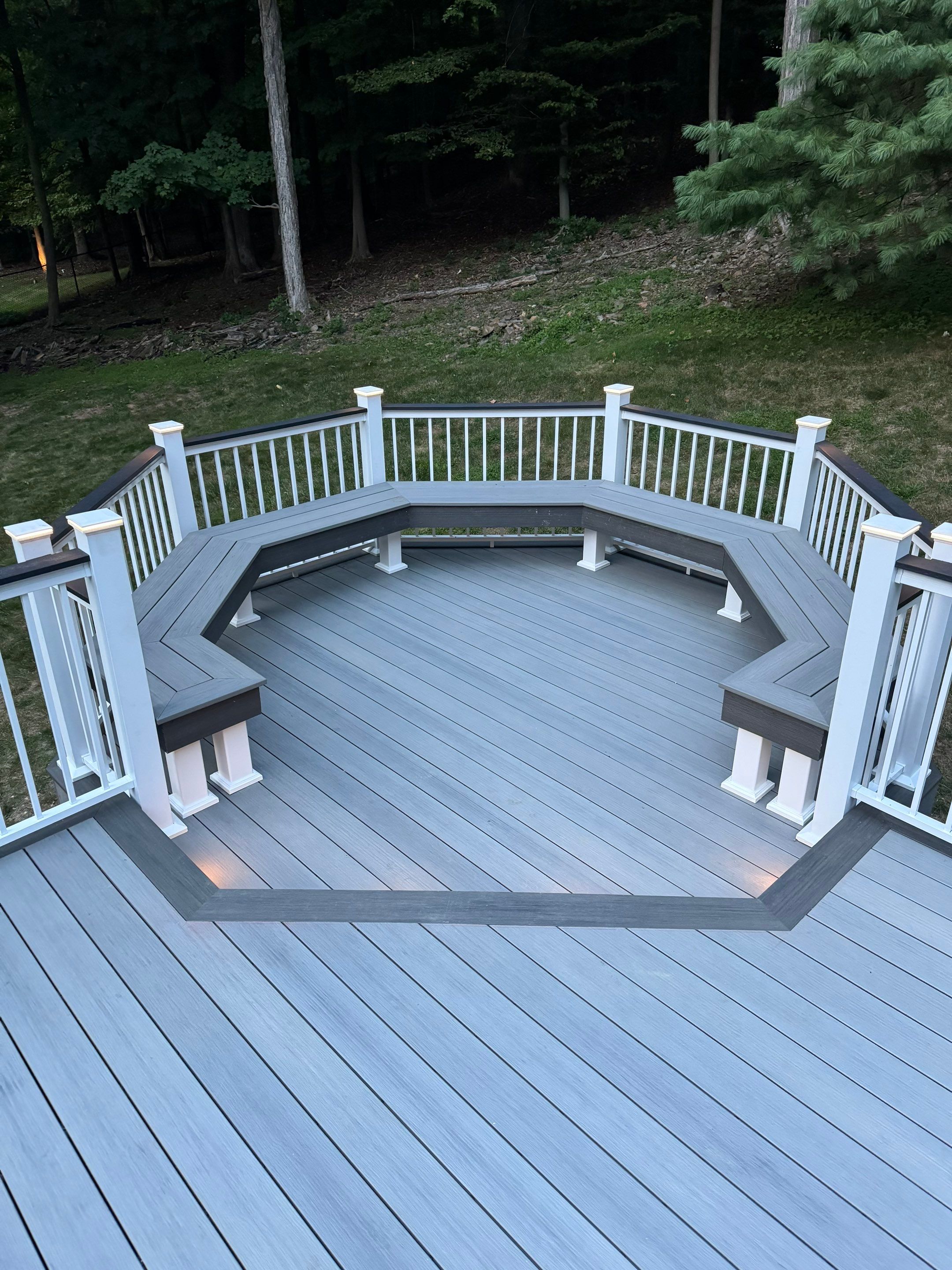 Deck Resurface with Gazebo and Bench by deck guardian